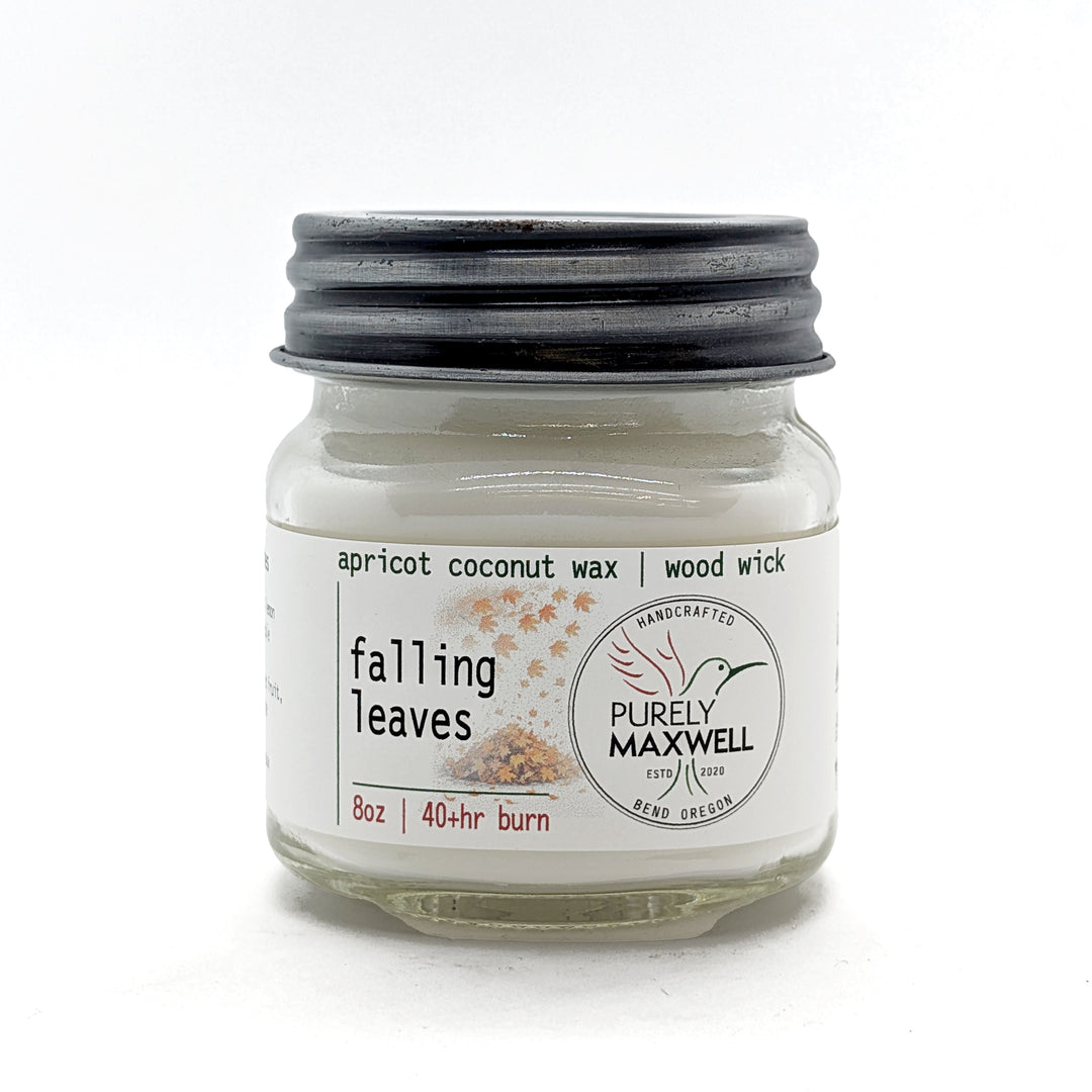 Falling Leaves | Mason Jar Wood Wick Candle