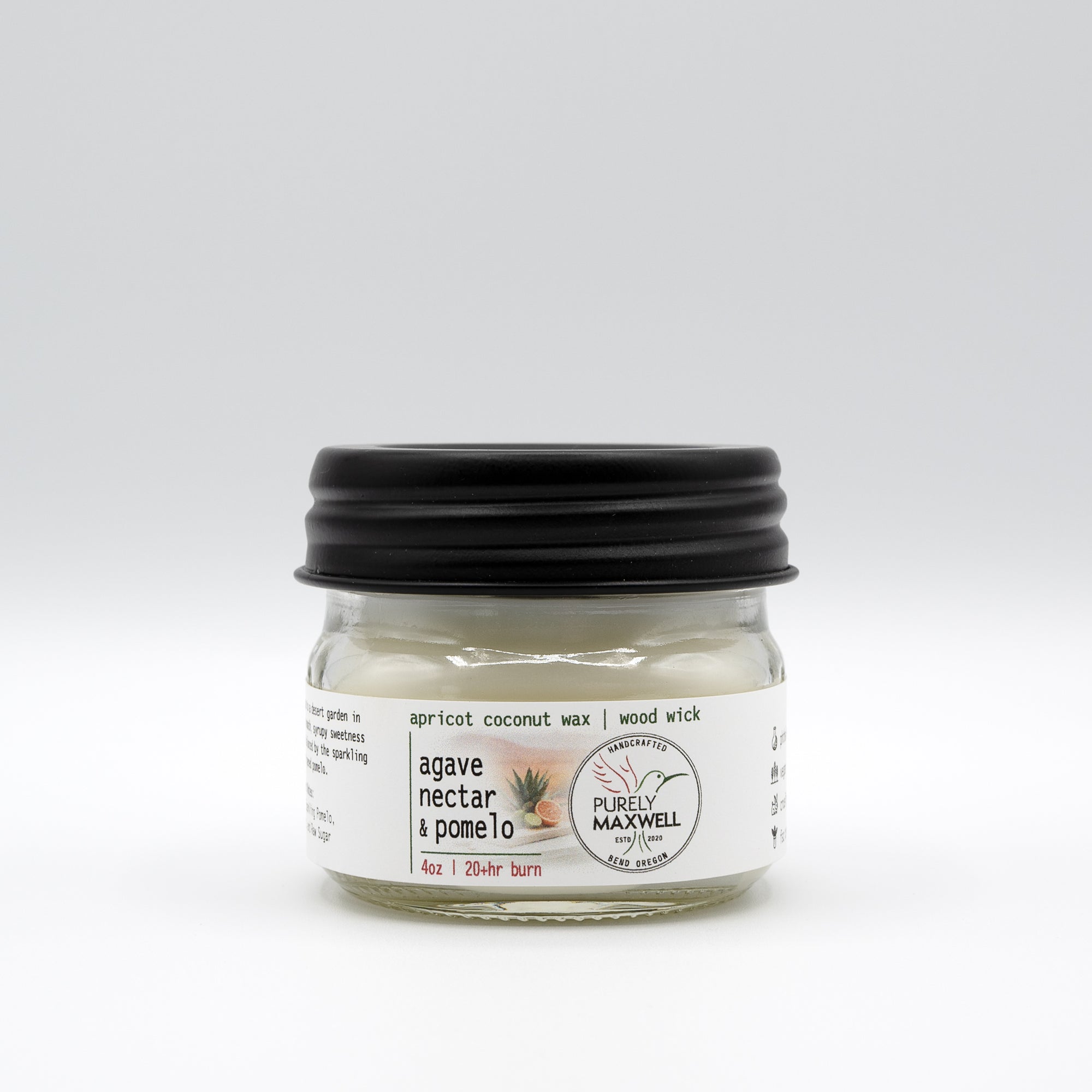 Agave Nectar & Pomelo | Mason Jar Wood Wick Candle