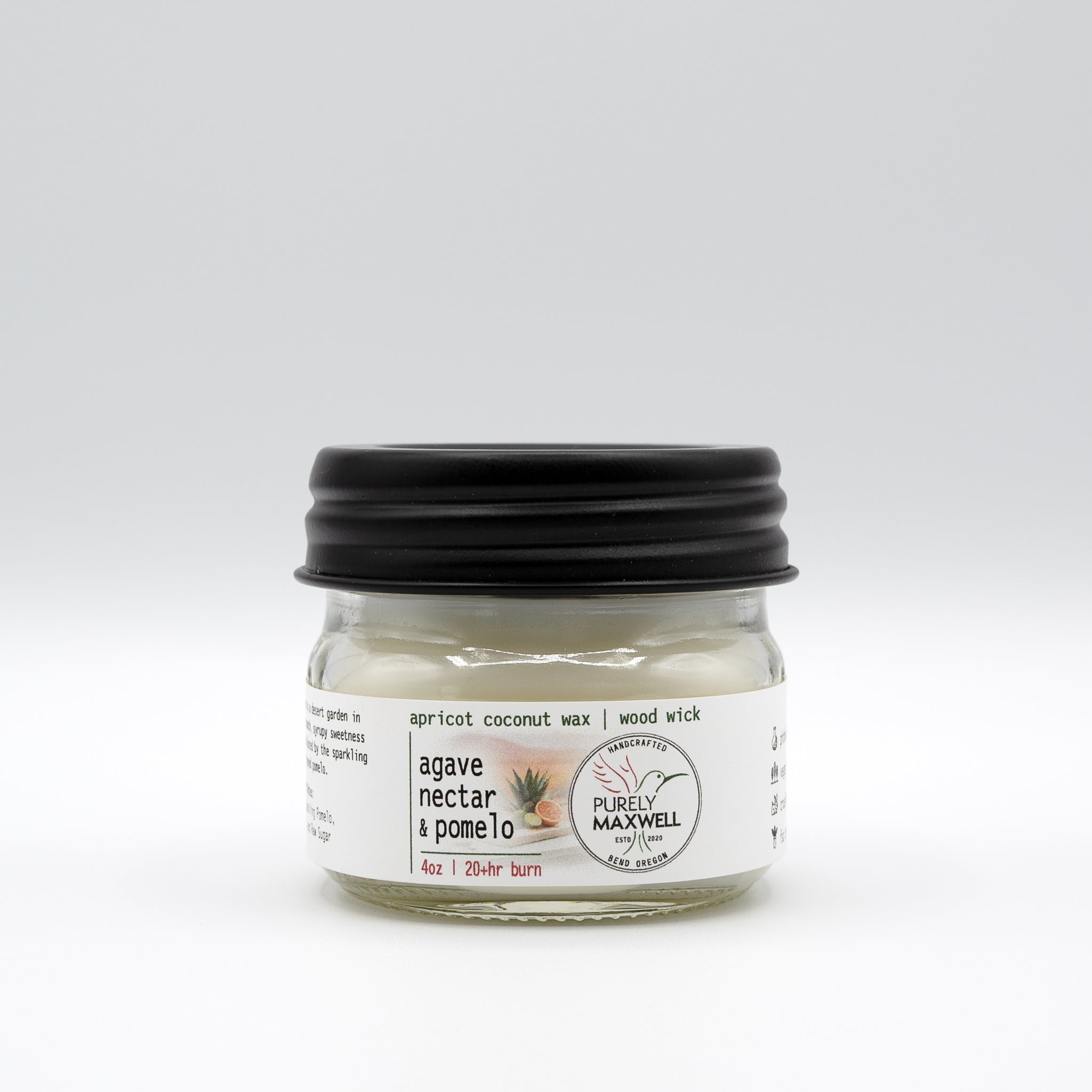 Agave Nectar & Pomelo | Mason Jar Wood Wick Candle