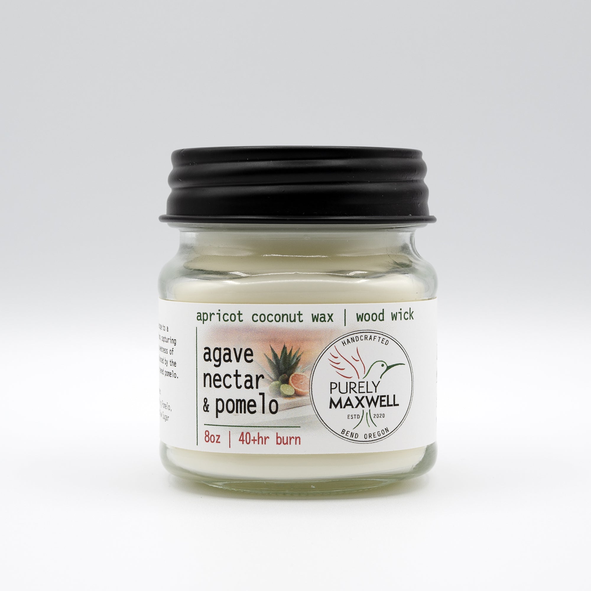 Agave Nectar & Pomelo | Mason Jar Wood Wick Candle