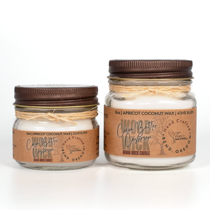 Cocoa Butter Cashmere | Mason Jar Wood Wick Candle