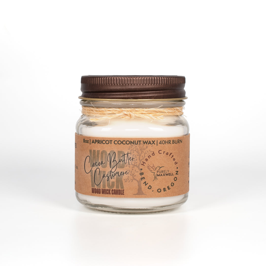 Cocoa Butter Cashmere | Mason Jar Wood Wick Candle