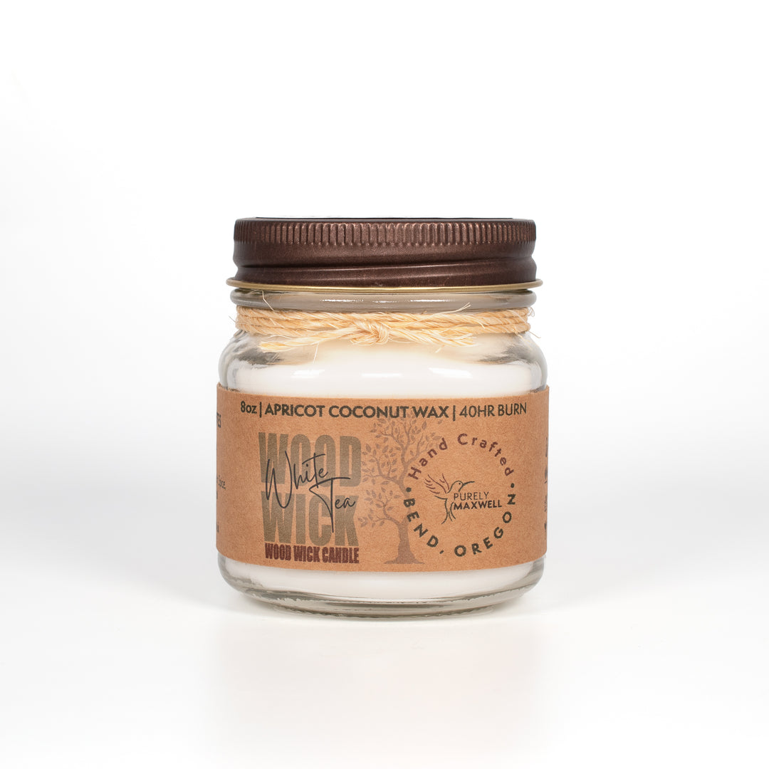 White Tea | Mason Jar Wood Wick Candle