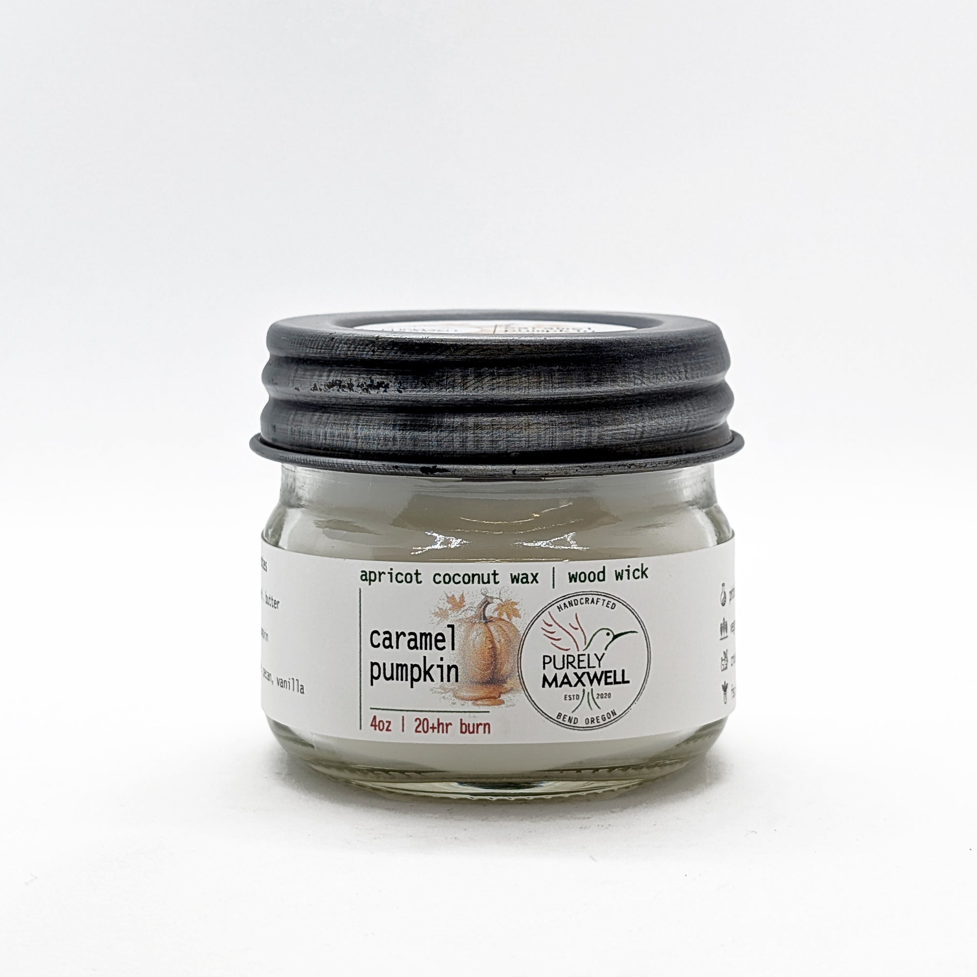 Caramel Pumpkin | Mason Jar Wood Wick Candle