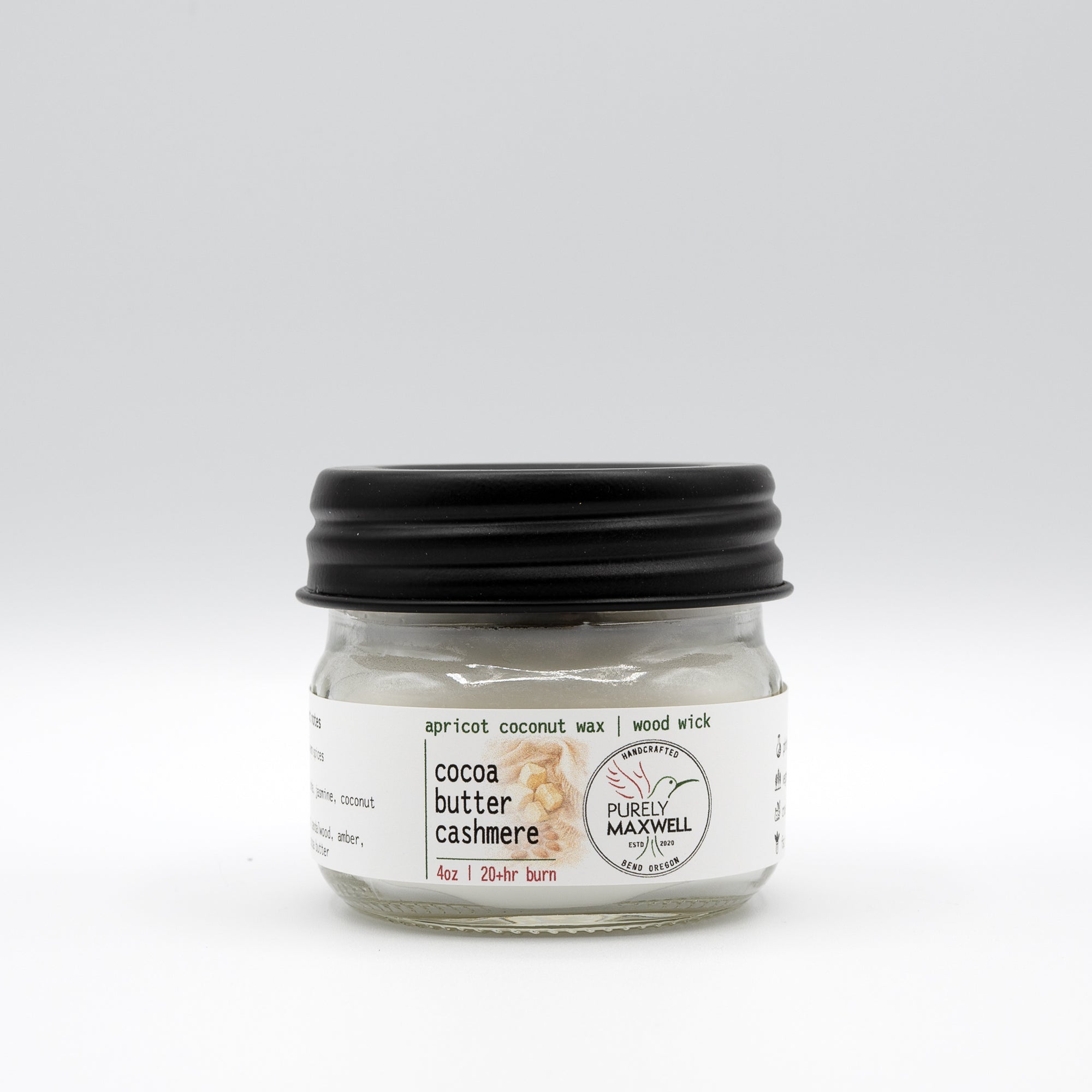 Cocoa Butter Cashmere | Mason Jar Wood Wick Candle