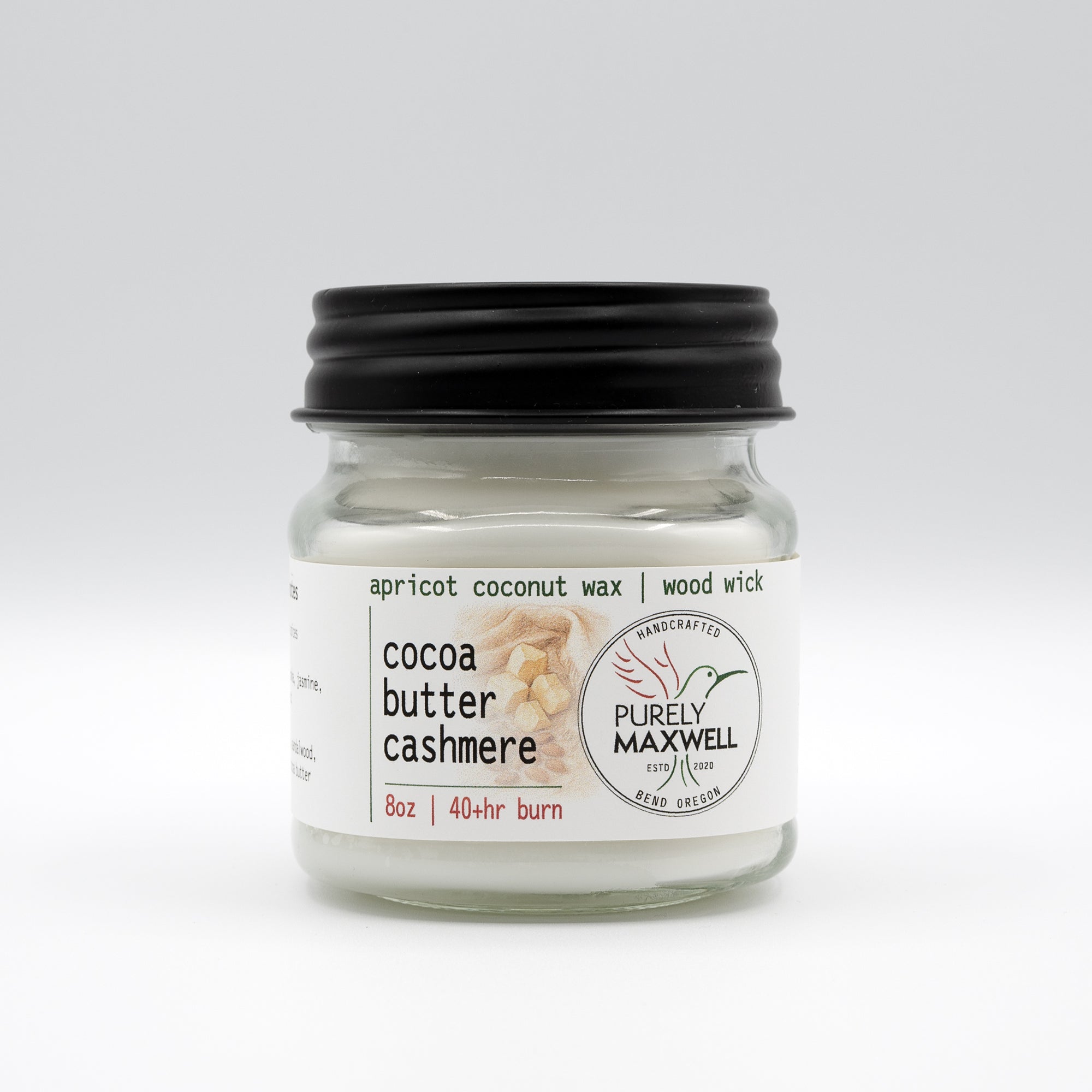 Cocoa Butter Cashmere | Mason Jar Wood Wick Candle
