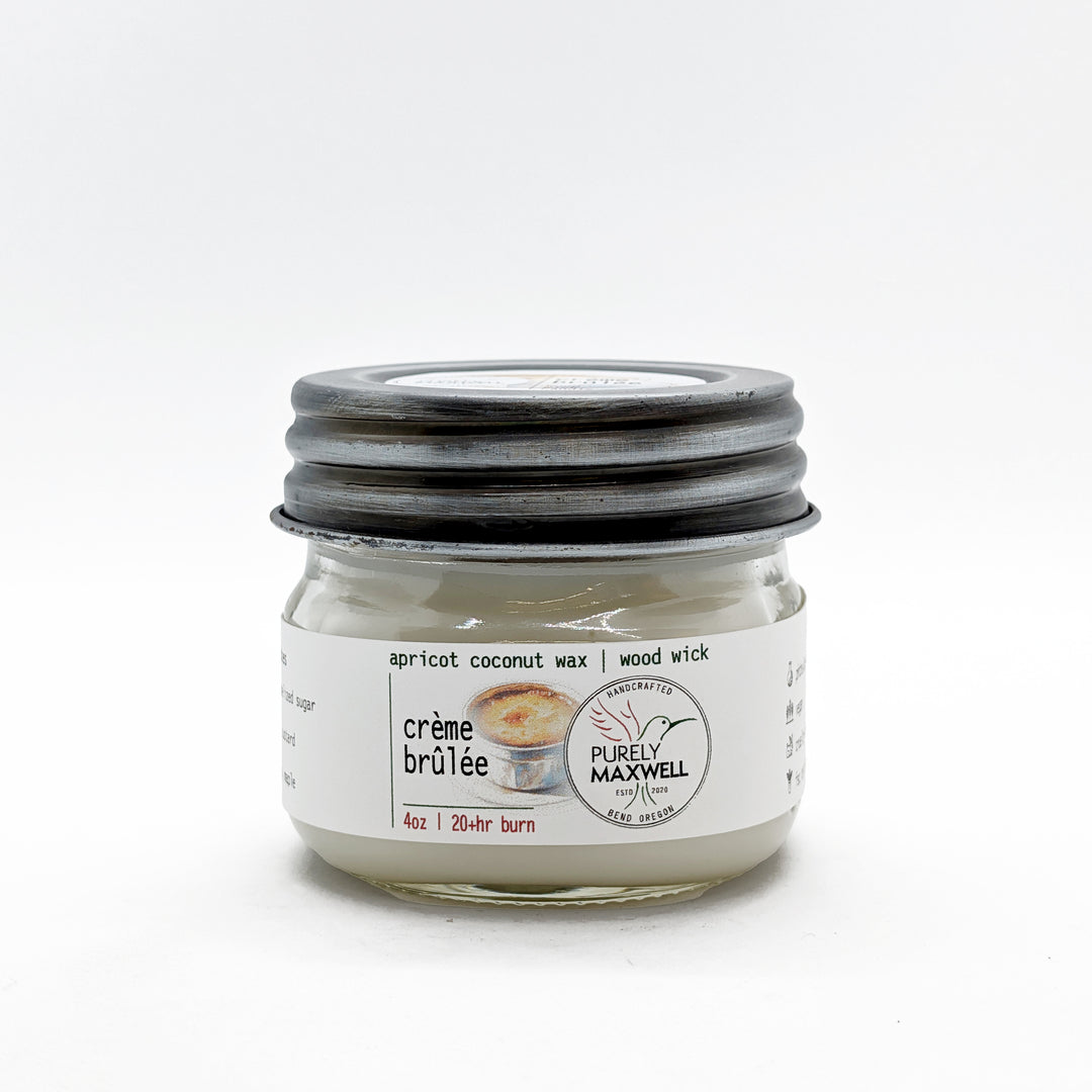 Creme Brulee | Mason Jar Wood Wick Candle