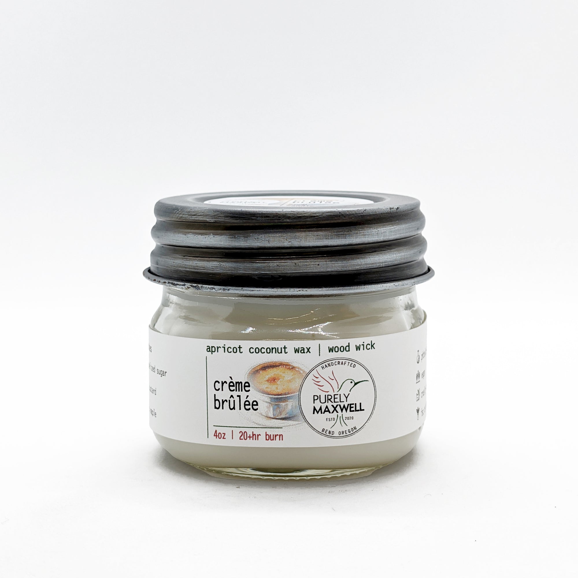 Creme Brulee | Mason Jar Wood Wick Candle