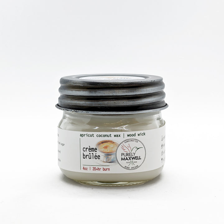Creme Brulee | Mason Jar Wood Wick Candle