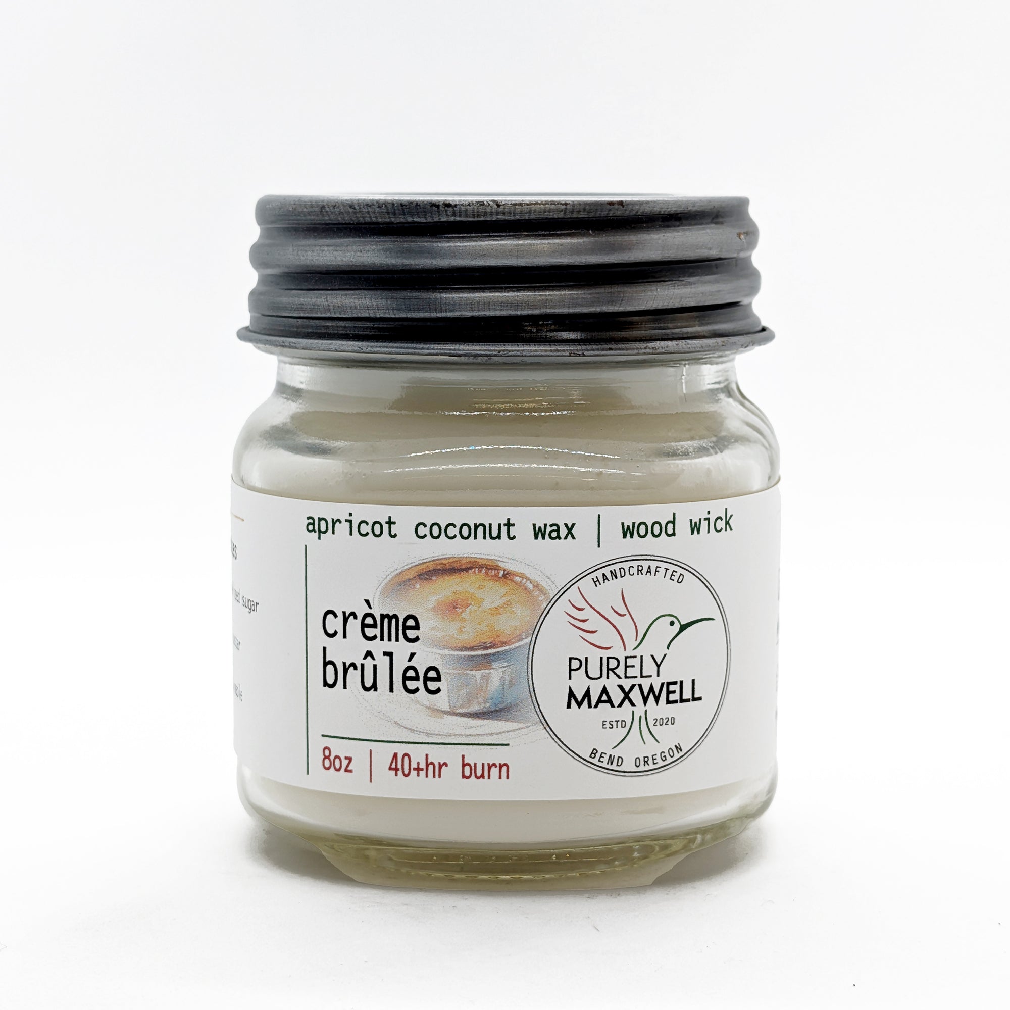 Creme Brulee | Mason Jar Wood Wick Candle