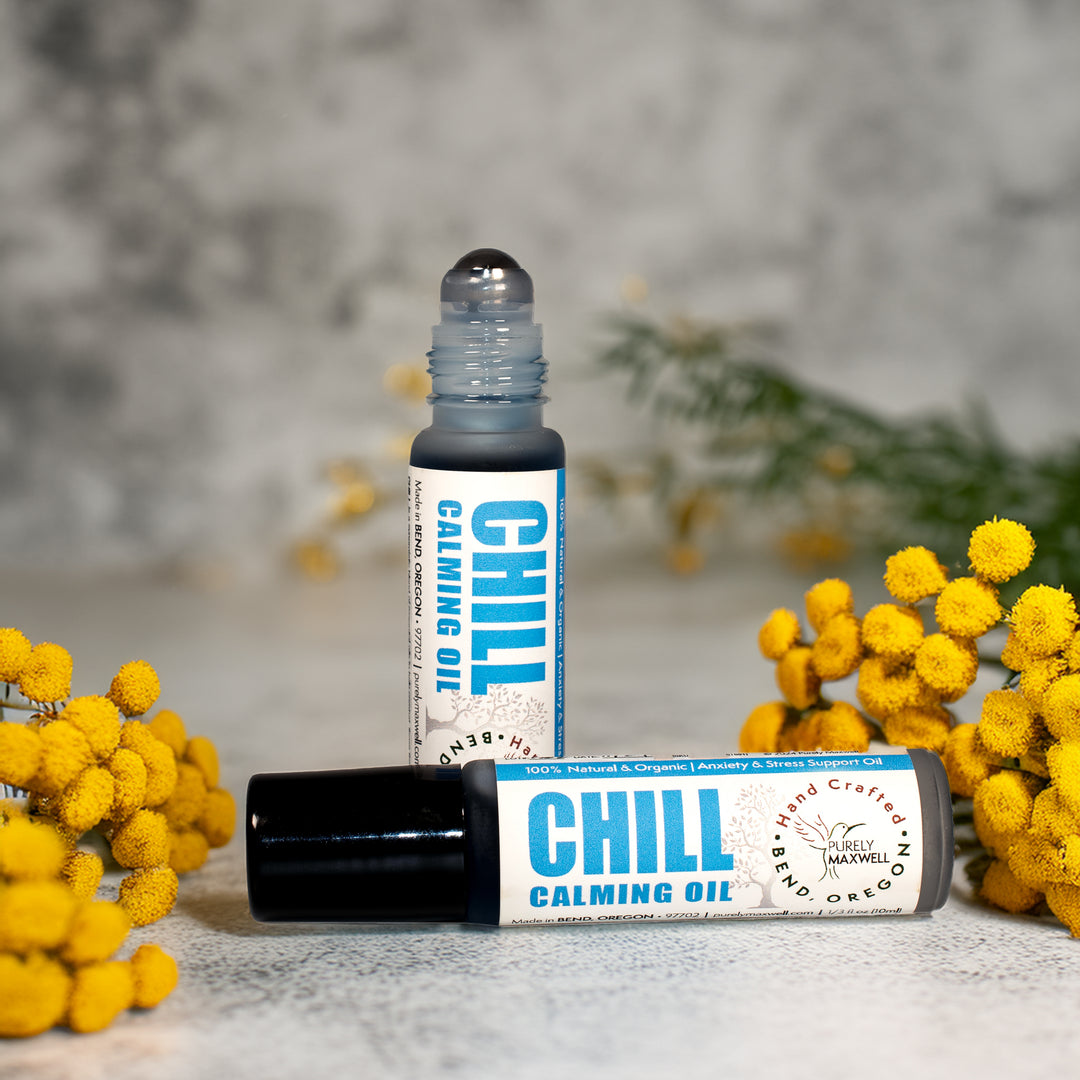 CHILL CALMING OIL | ORGANIC Essential Oil Roller - Purely Maxwell LLC