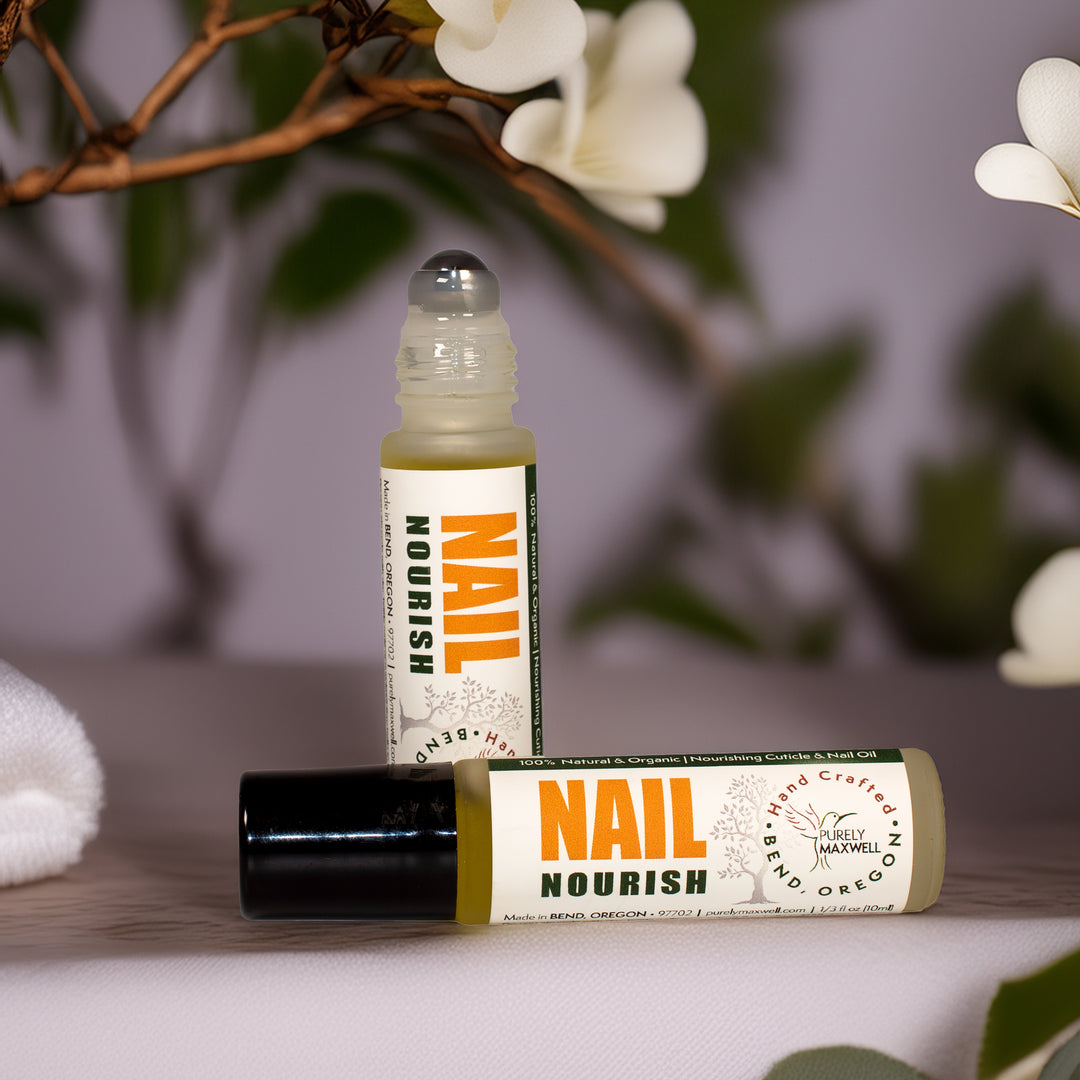 NAIL NOURISH OIL | ORGANIC Essential Oil Roller - Purely Maxwell LLC