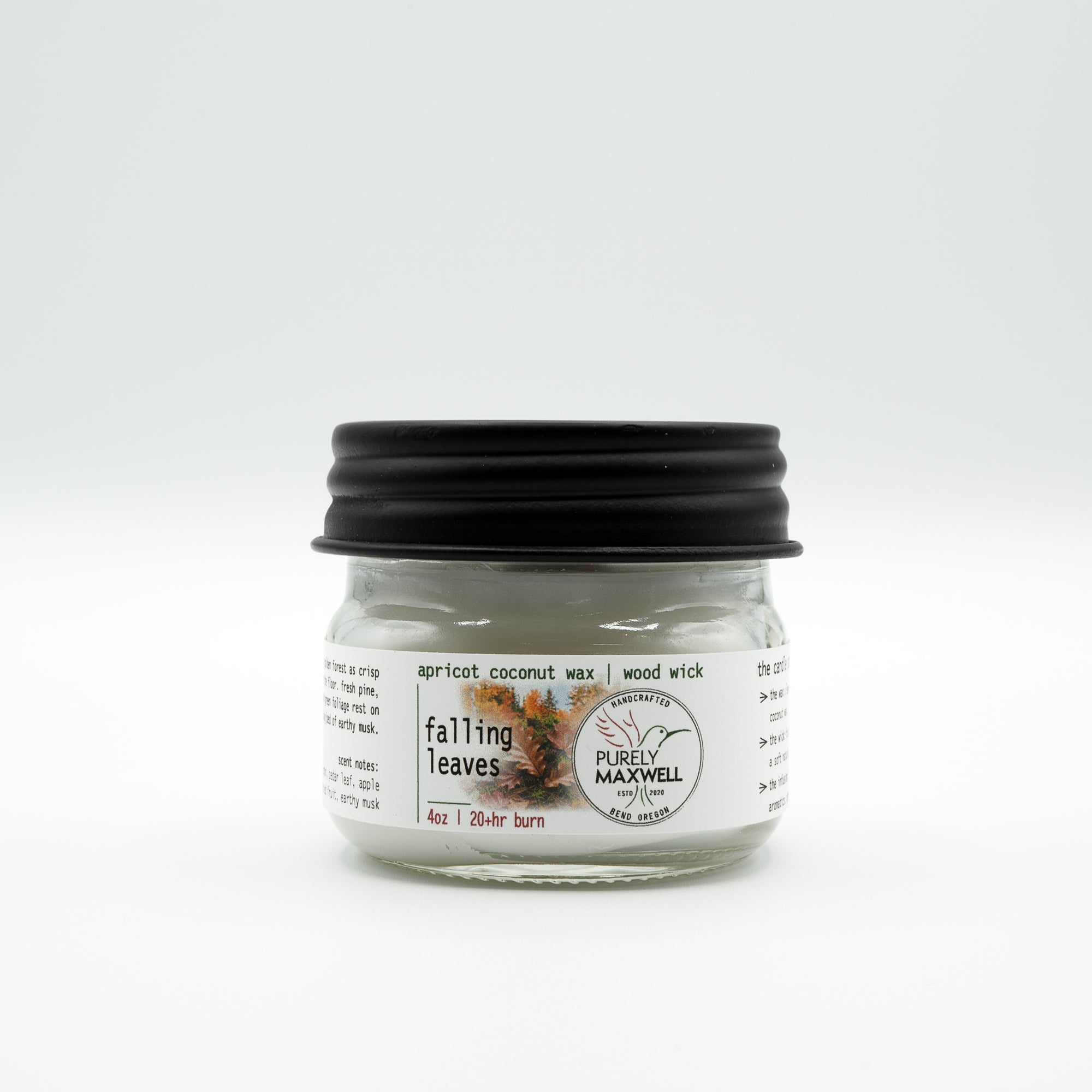Falling Leaves | Mason Jar Wood Wick Candle