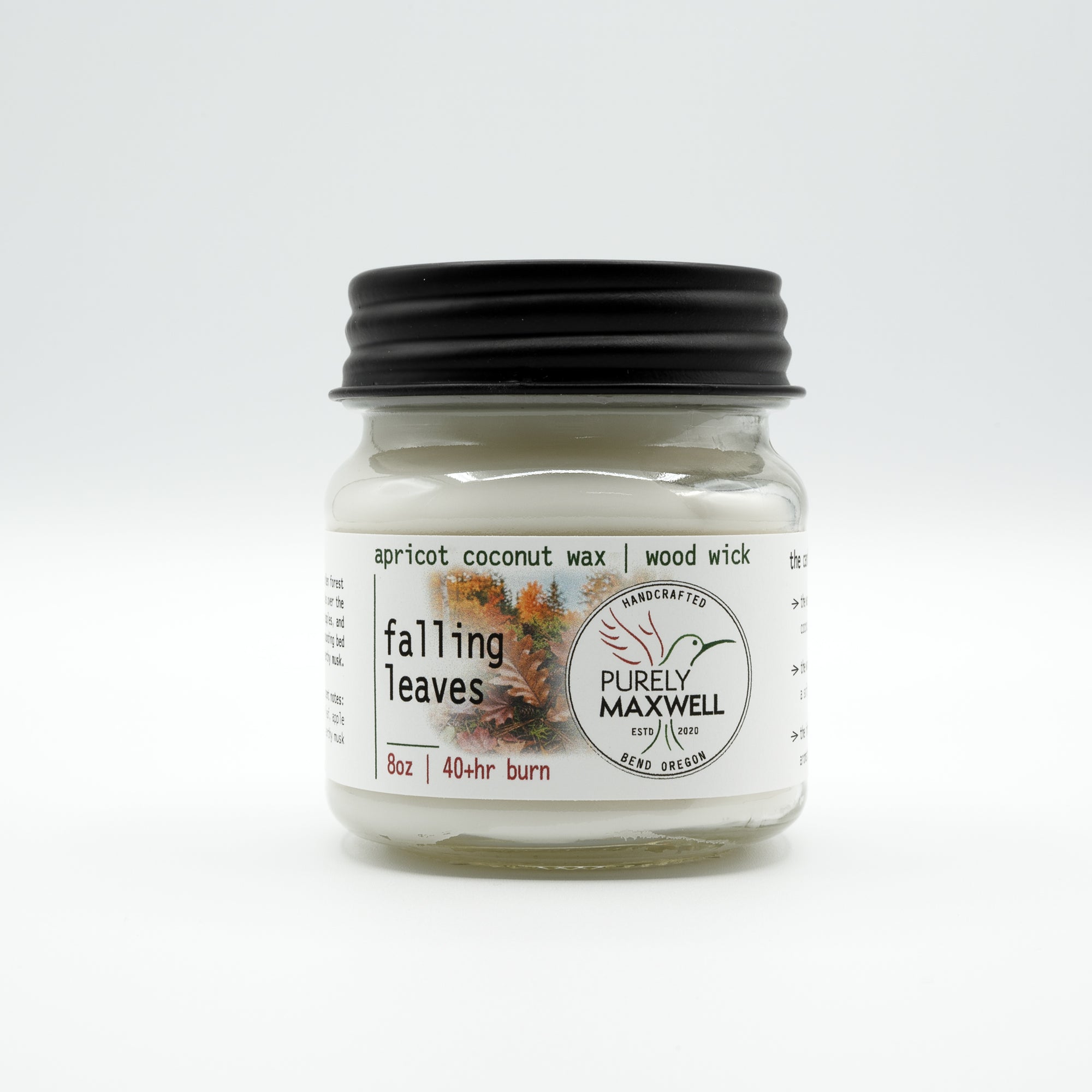 Falling Leaves | Mason Jar Wood Wick Candle