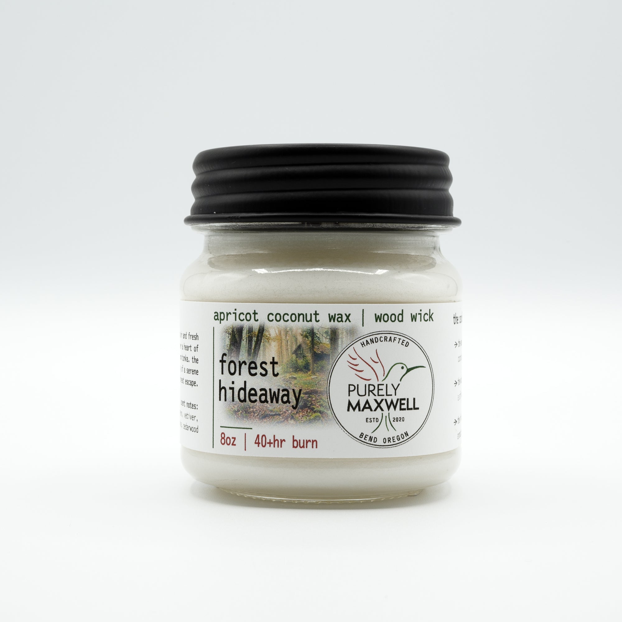 Forest Hideaway | Mason Jar Wood Wick Candle