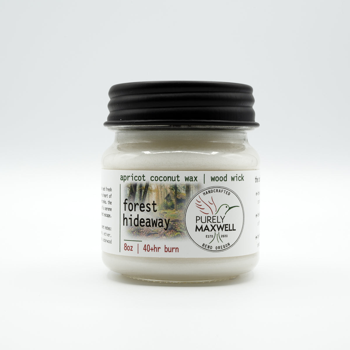 Forest Hideaway | Mason Jar Wood Wick Candle
