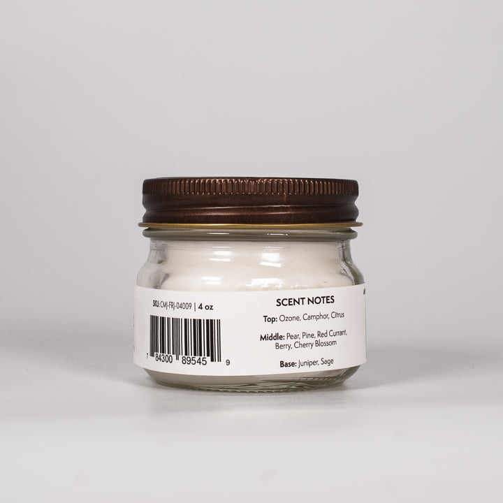 Frosted Juniper | Mason Jar Wood Wick Candle - Purely Maxwell LLC