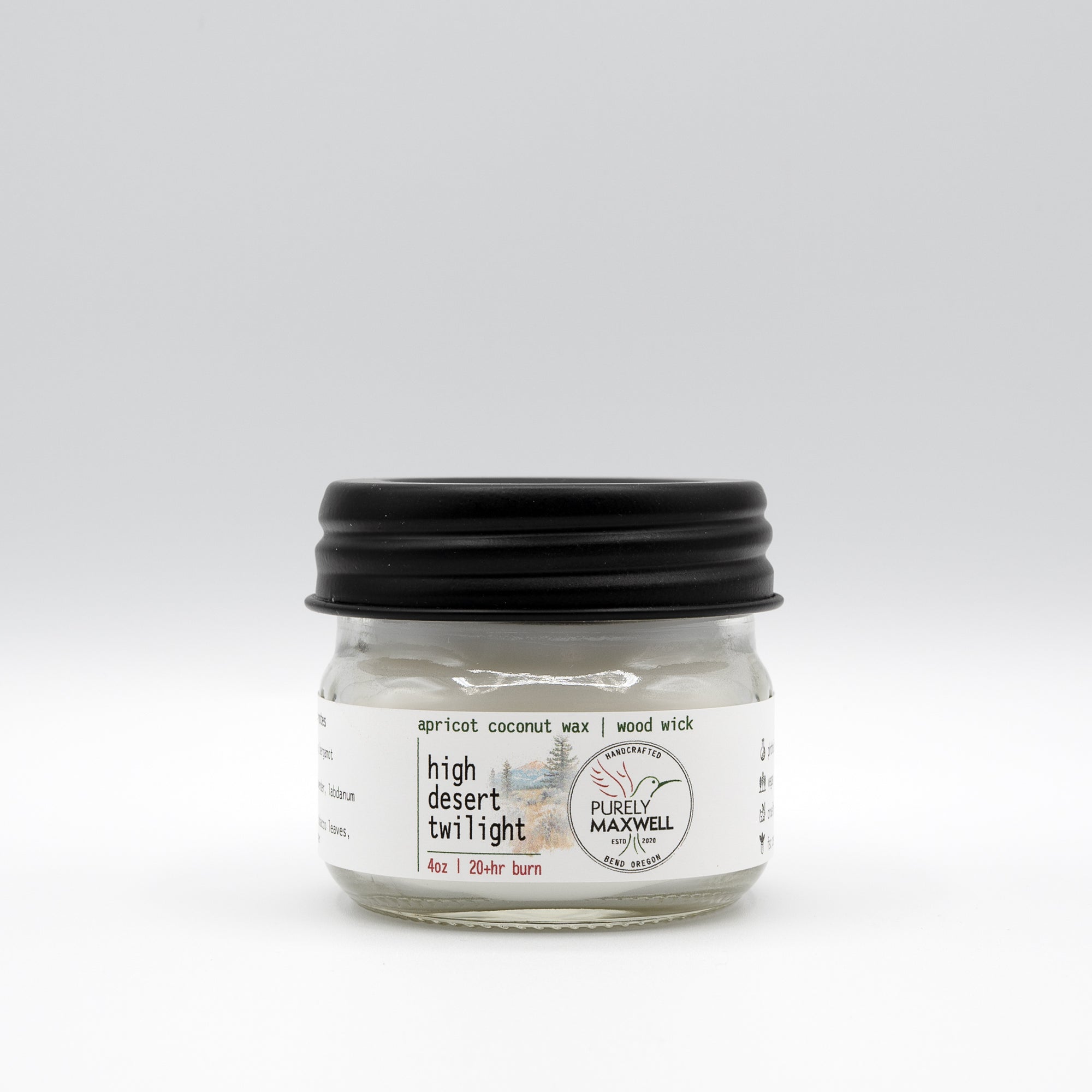 High Desert Twilight | Mason Jar Wood Wick Candle