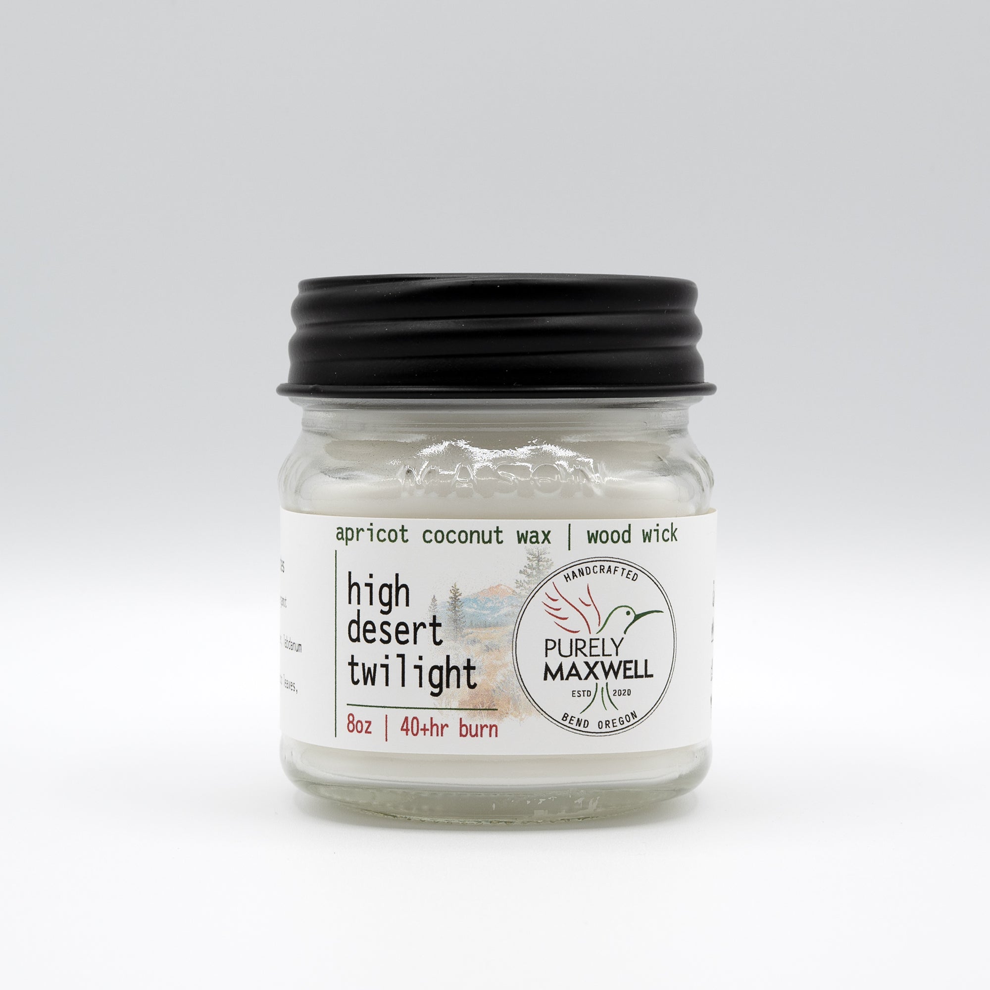 High Desert Twilight | Mason Jar Wood Wick Candle