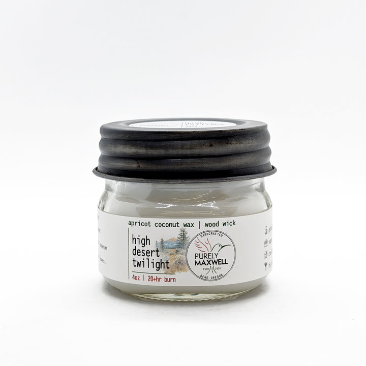 High Desert Twilight | Mason Jar Wood Wick Candle