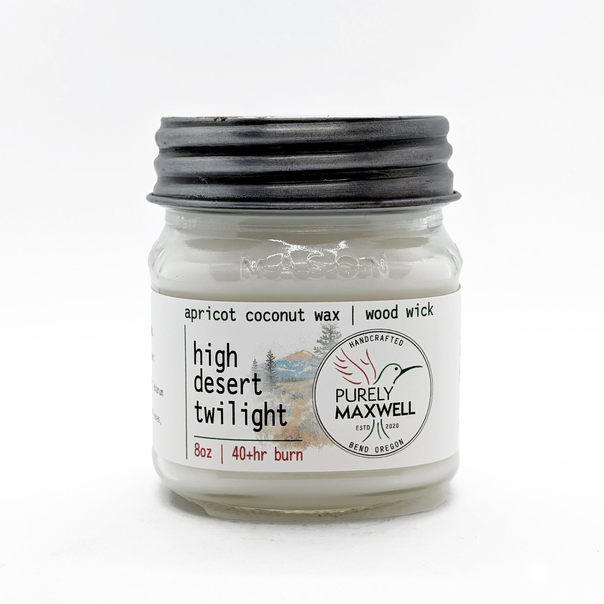 High Desert Twilight | Mason Jar Wood Wick Candle