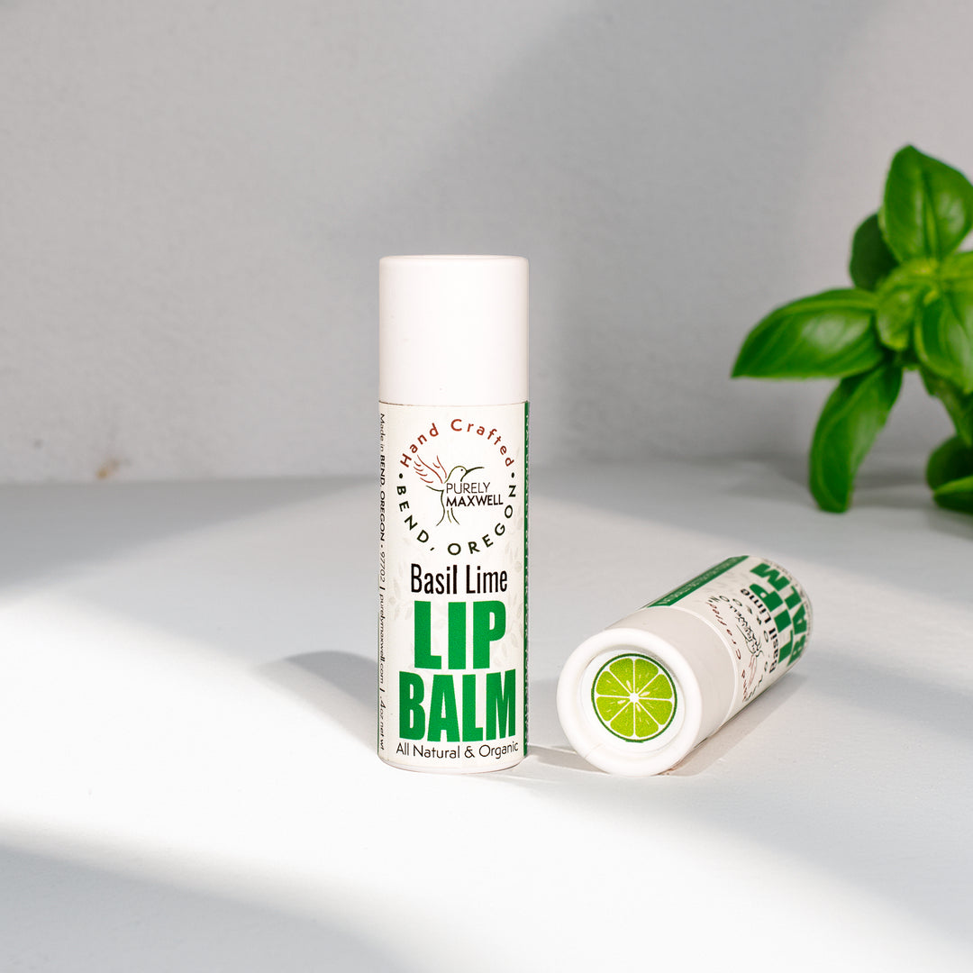 BASIL LIME | Organic Herbal Lip Balm - Purely Maxwell LLC