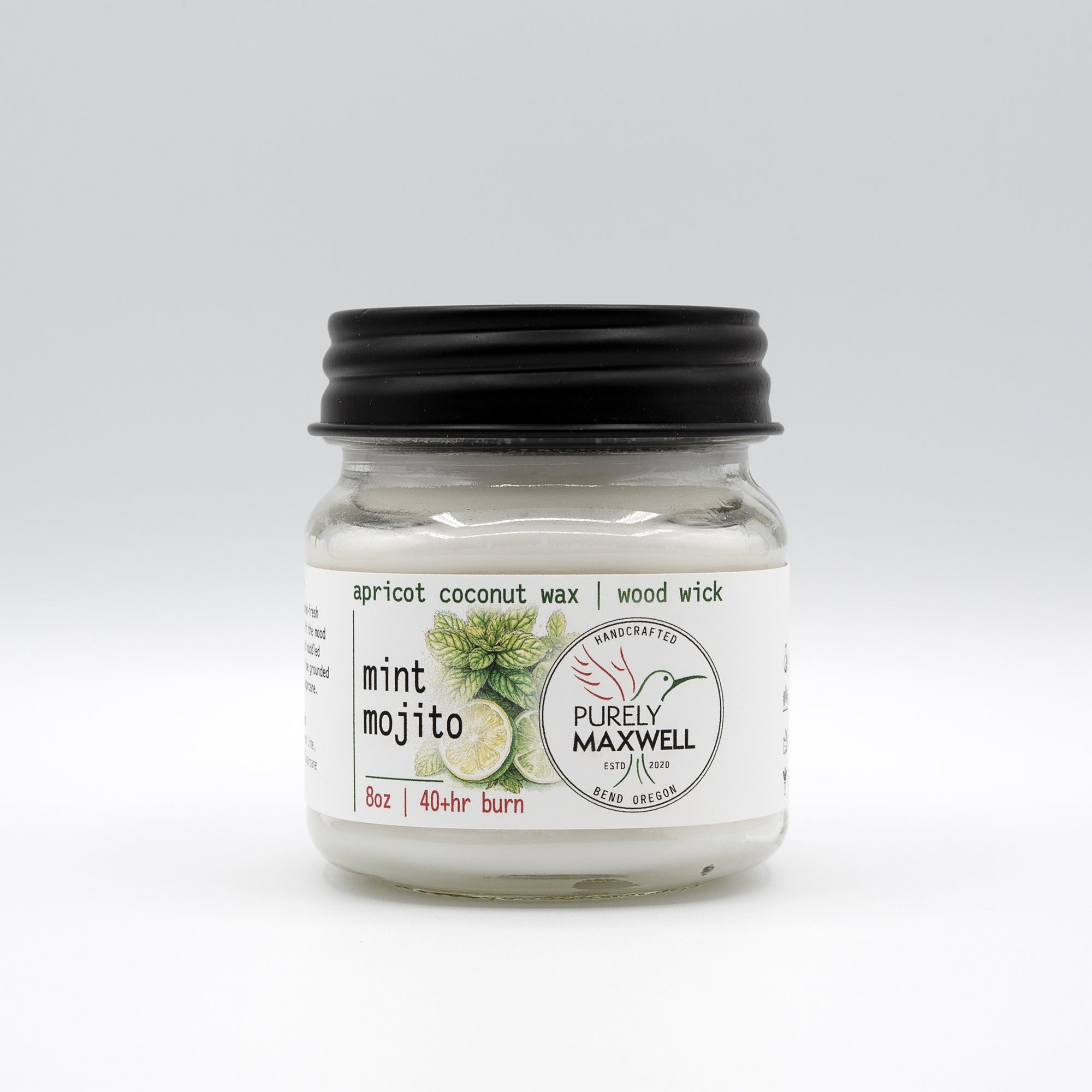 Mint Mojito | Mason Jar Wood Wick Candle