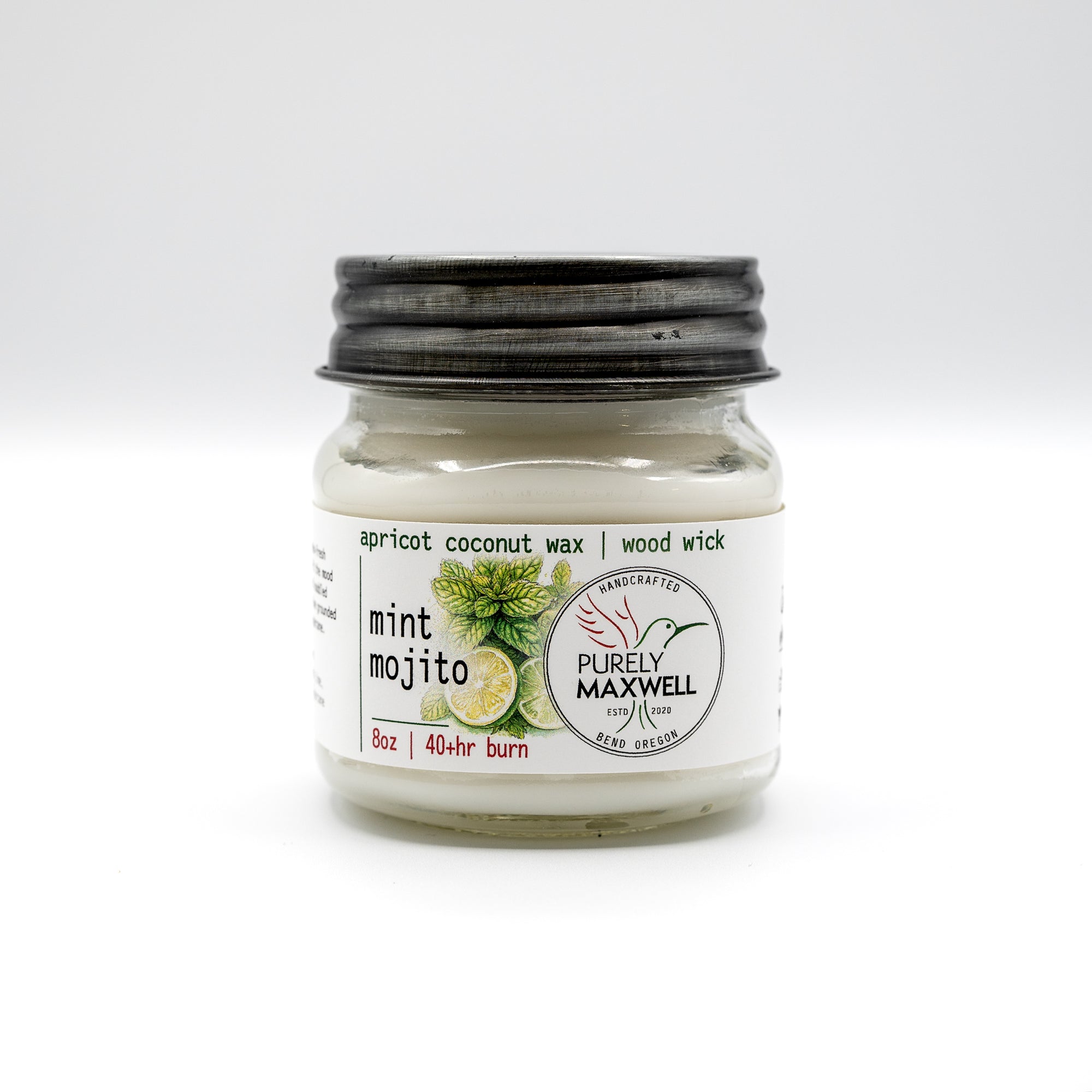 Mint Mojito | Mason Jar Wood Wick Candle