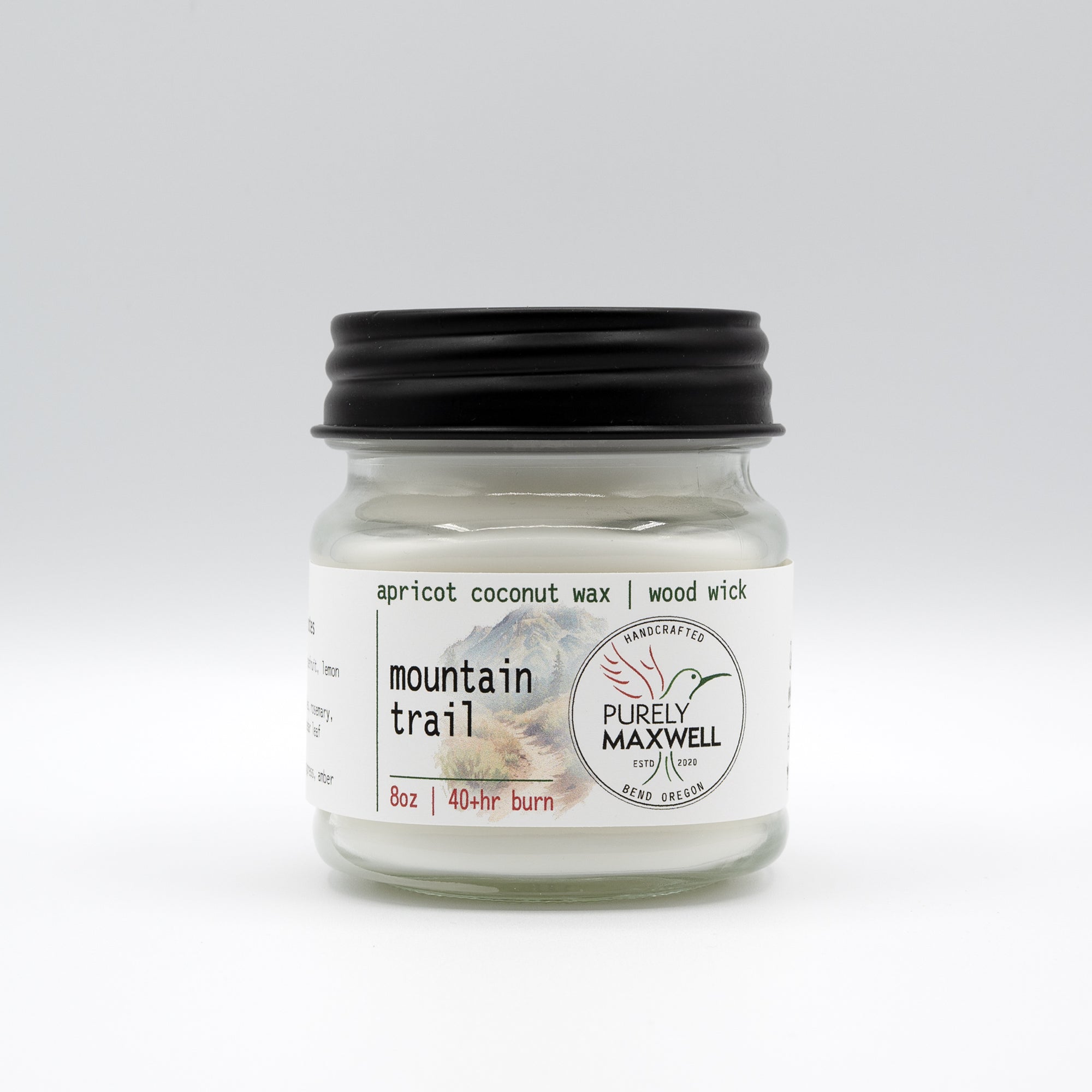 Mountain Trail | Mason Jar Wood Wick Candle