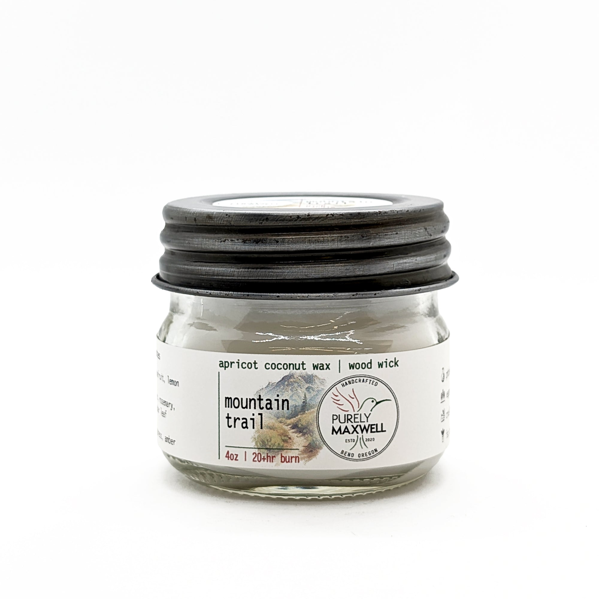Mountain Trail | Mason Jar Wood Wick Candle