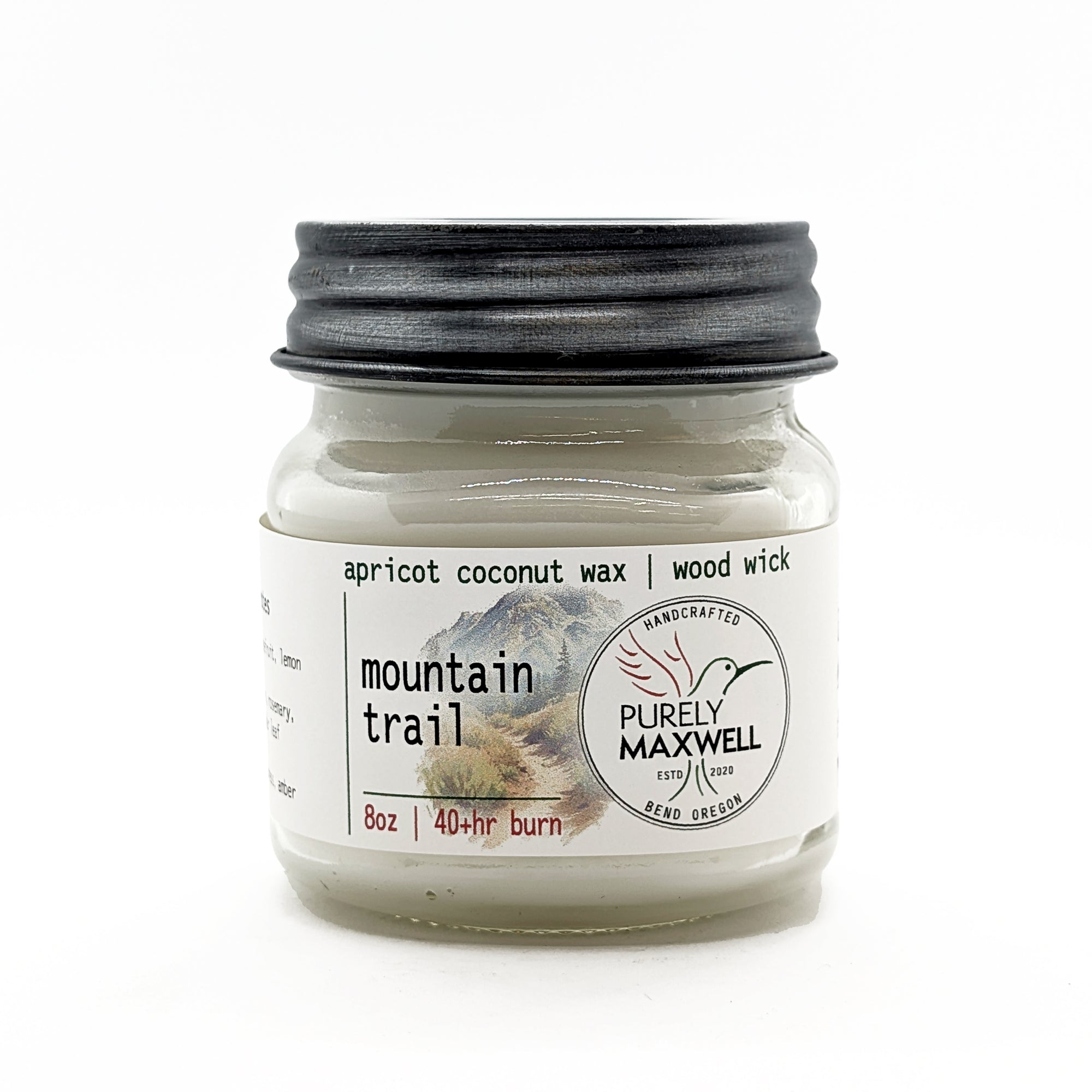 Mountain Trail | Mason Jar Wood Wick Candle