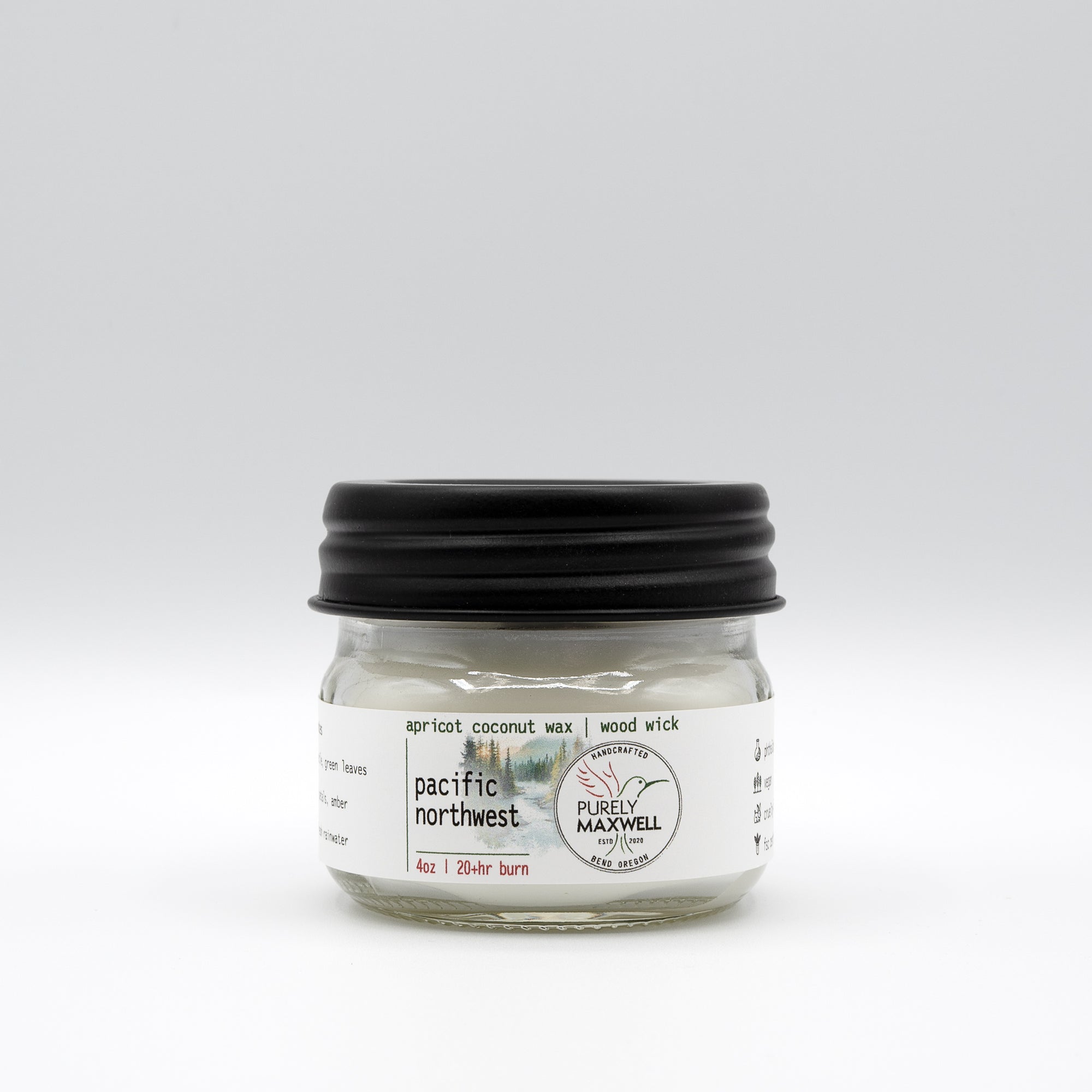 Pacific Northwest Candle | Mason Jar Wood Wick Candle