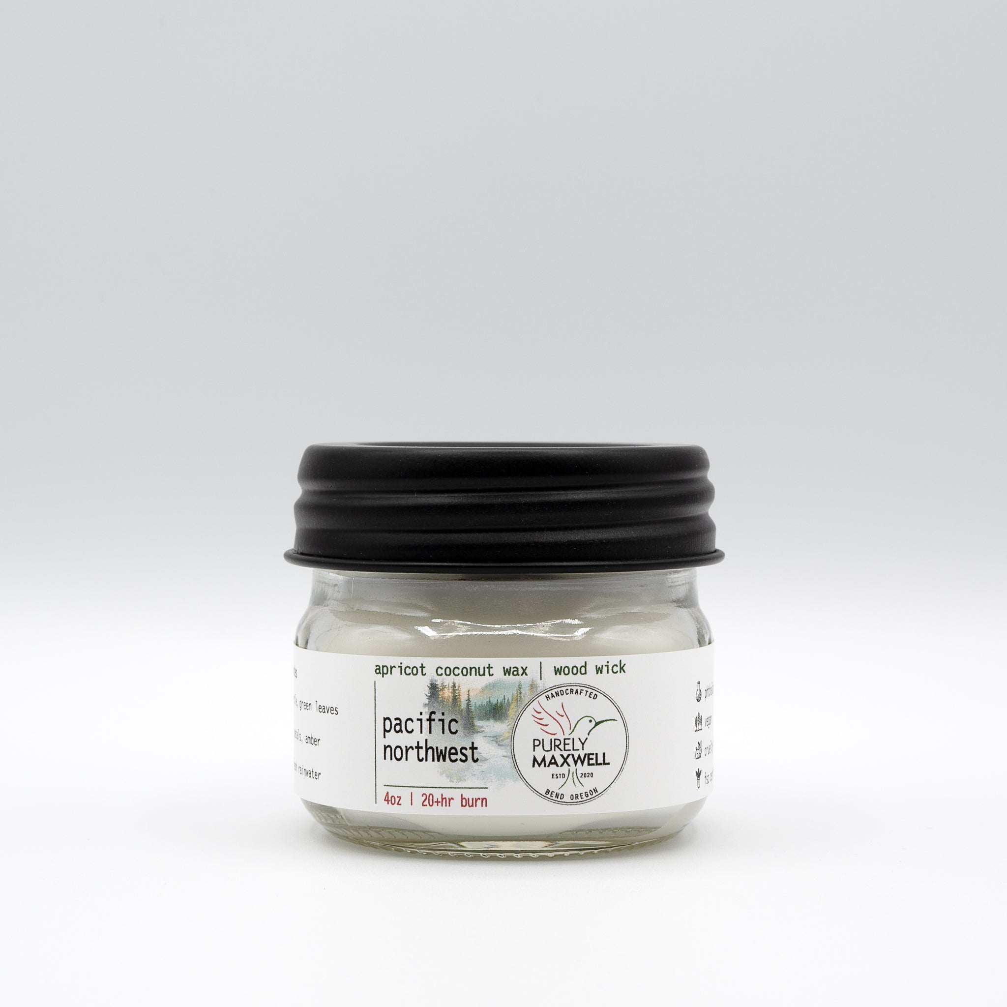 Pacific Northwest Candle | Mason Jar Wood Wick Candle