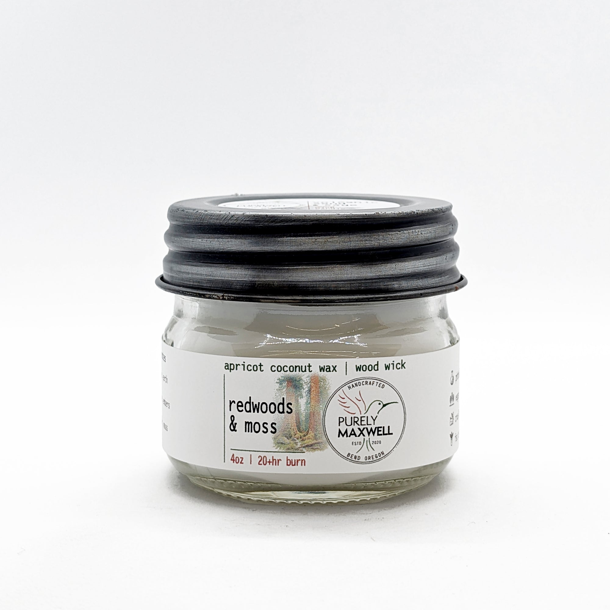 Redwoods & Moss | Mason Jar Wood Wick Candle