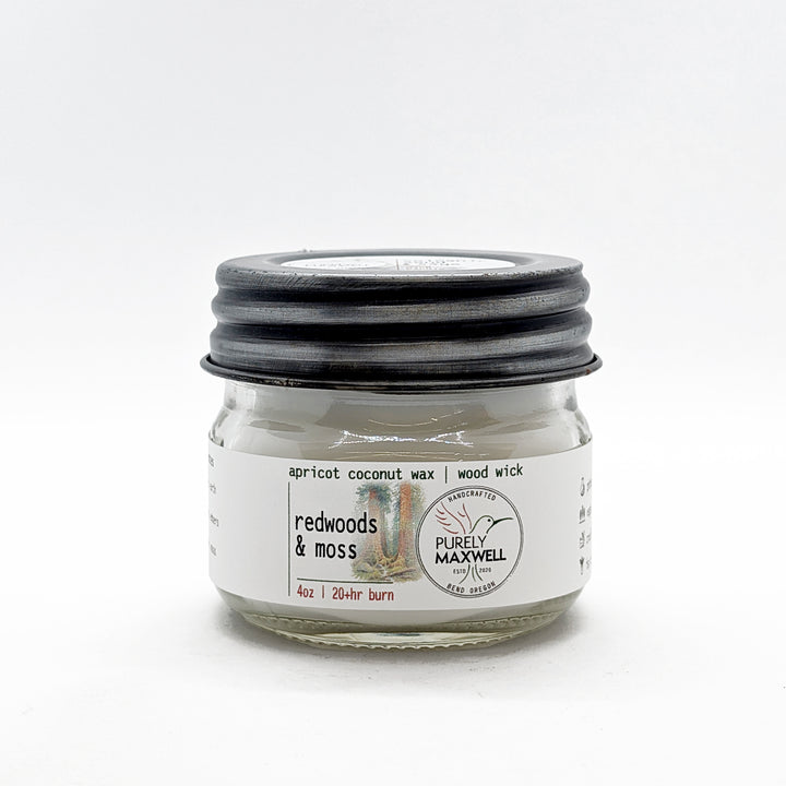 Redwoods & Moss | Mason Jar Wood Wick Candle