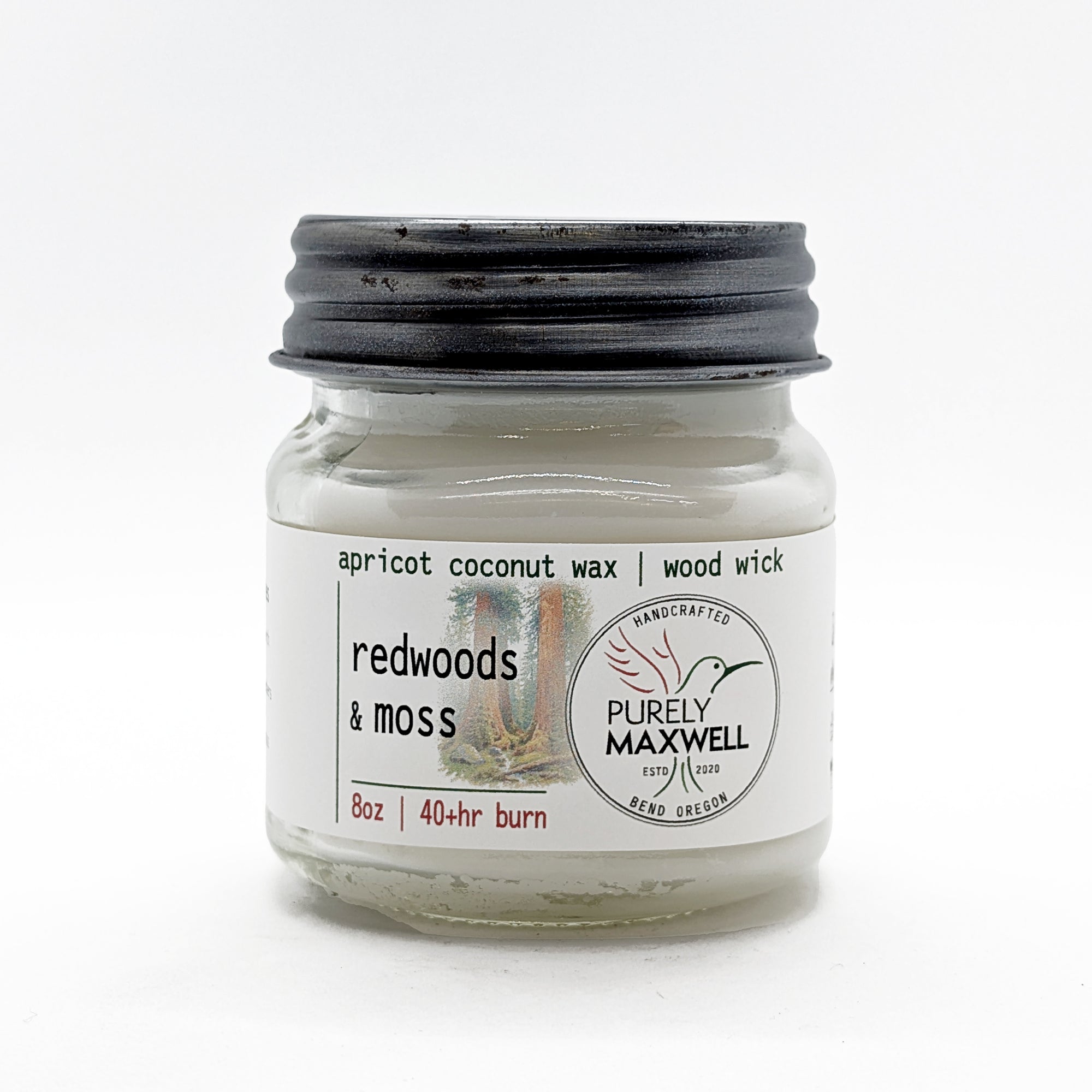 Redwoods & Moss | Mason Jar Wood Wick Candle