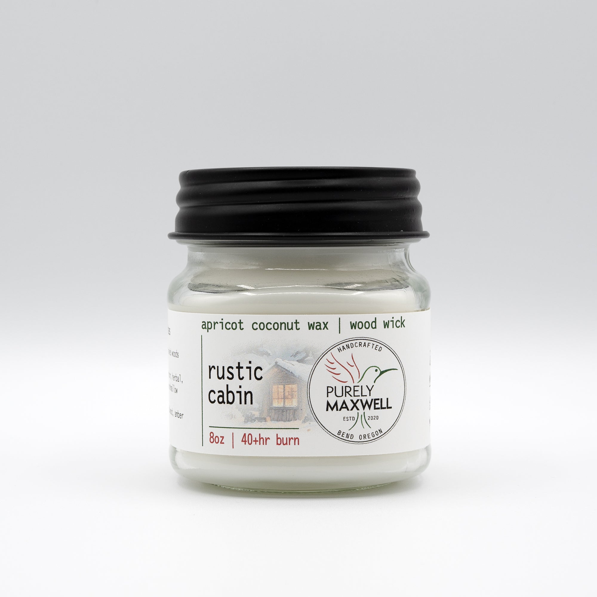 Rustic Cabin | Mason Jar Wood Wick Candle