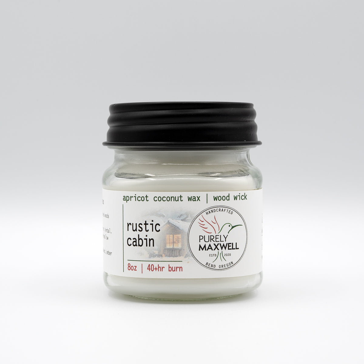 Rustic Cabin | Mason Jar Wood Wick Candle