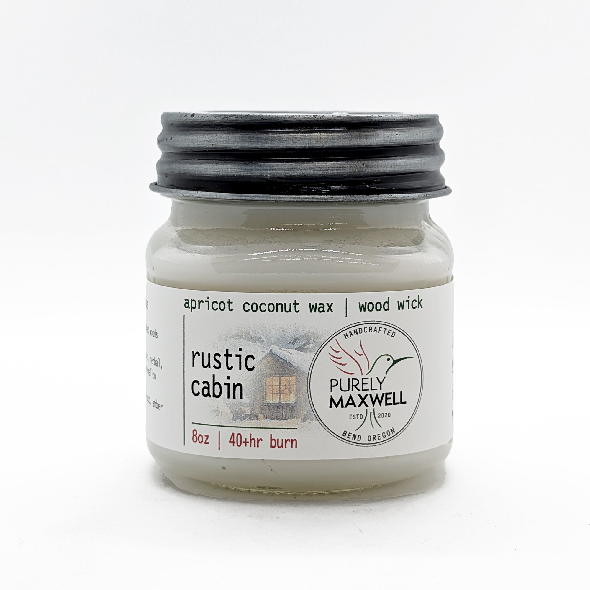 Rustic Cabin | Mason Jar Wood Wick Candle