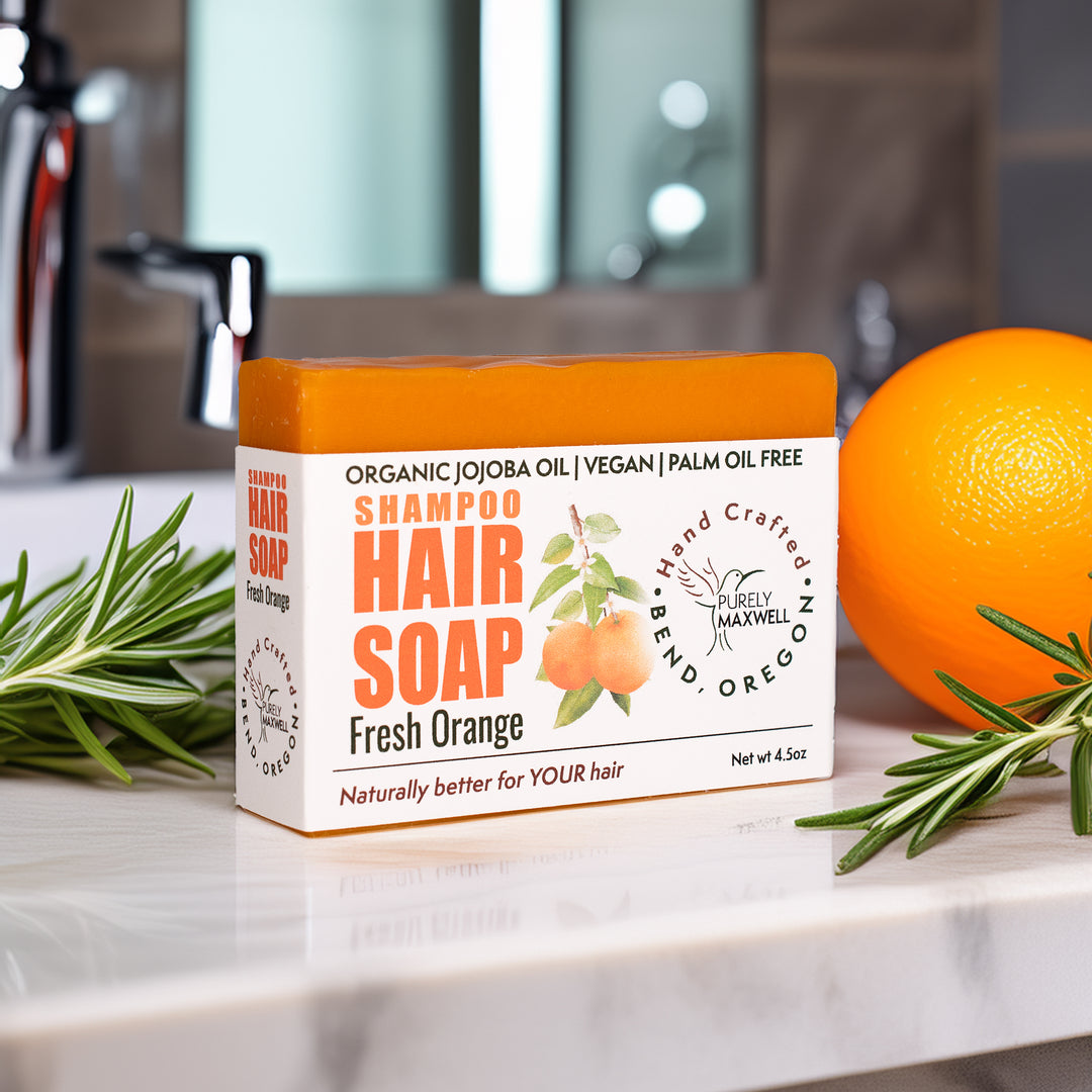 Fresh ORANGE Shampoo Bar - Purely Maxwell LLC