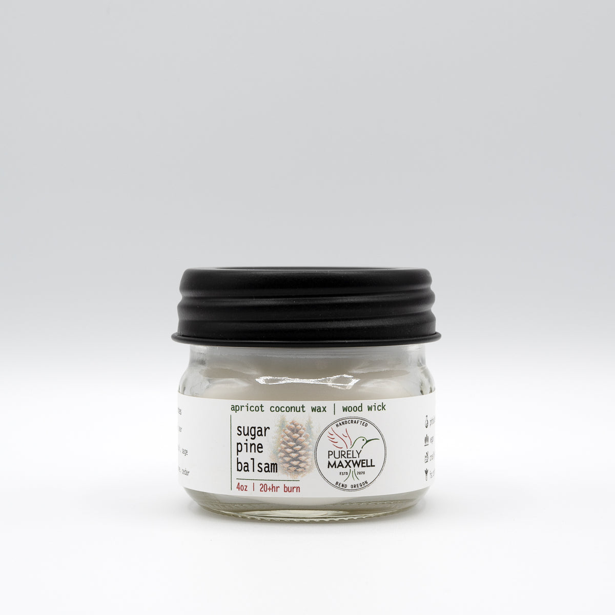 Sugar Pine Balsam | Mason Jar Wood Wick Candle