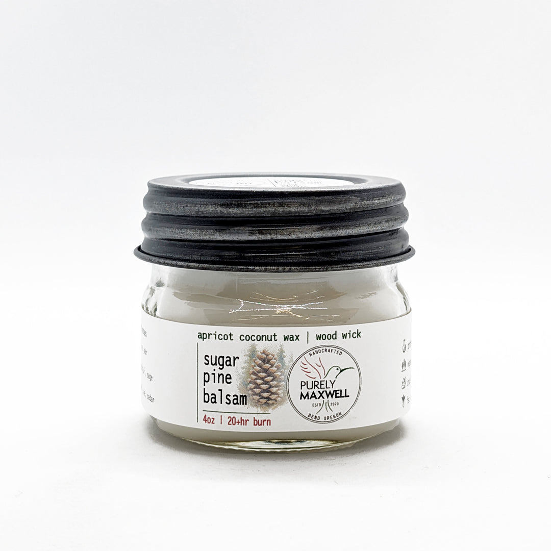 Sugar Pine Balsam | Mason Jar Wood Wick Candle