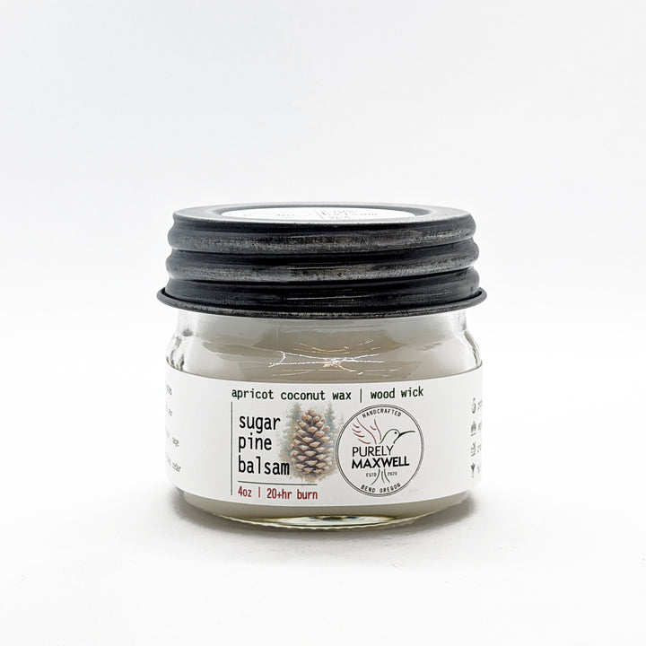 Sugar Pine Balsam | Mason Jar Wood Wick Candle