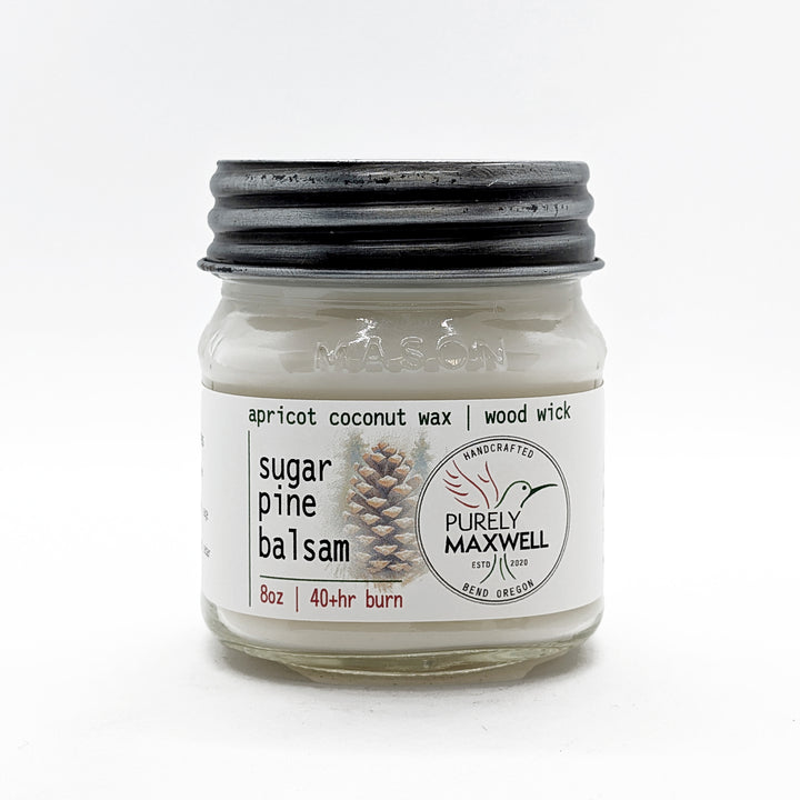 Sugar Pine Balsam | Mason Jar Wood Wick Candle