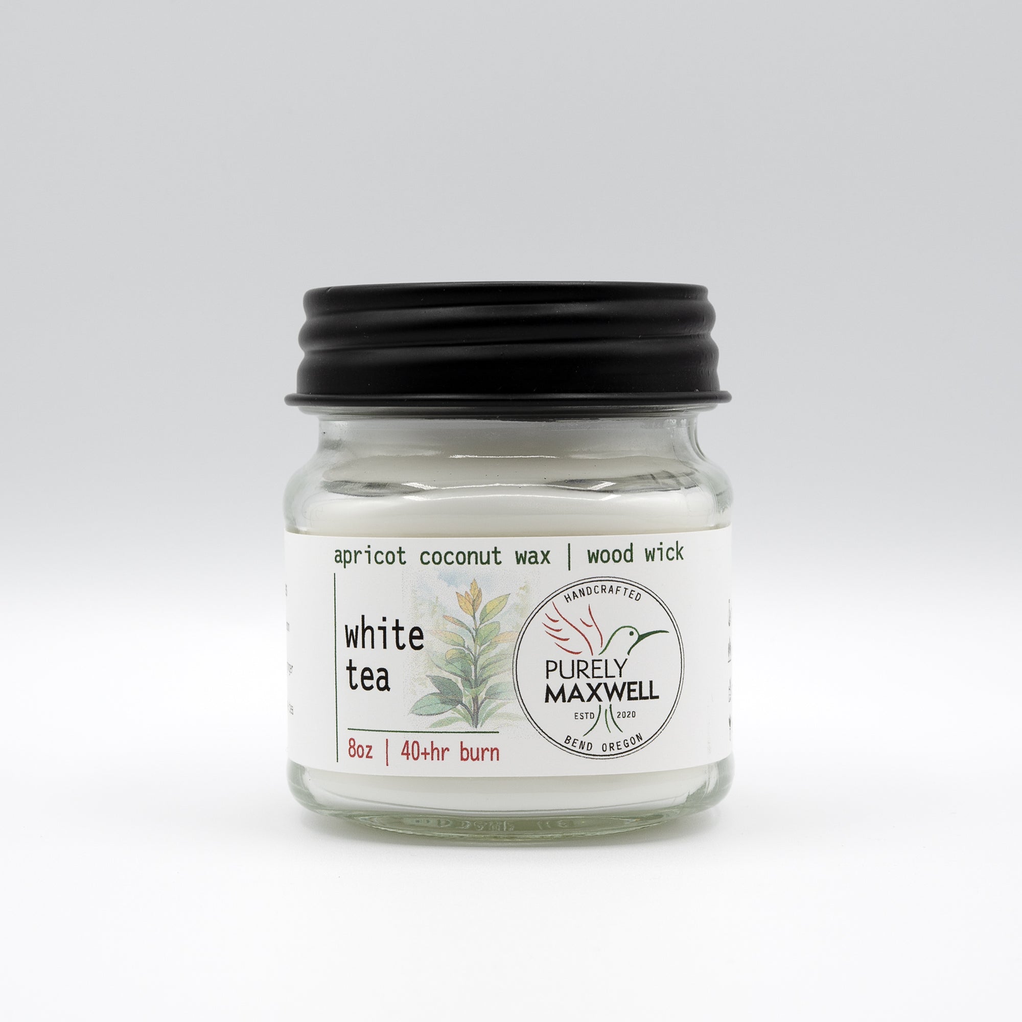 White Tea | Mason Jar Wood Wick Candle