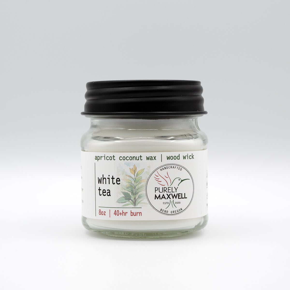 White Tea | Mason Jar Wood Wick Candle