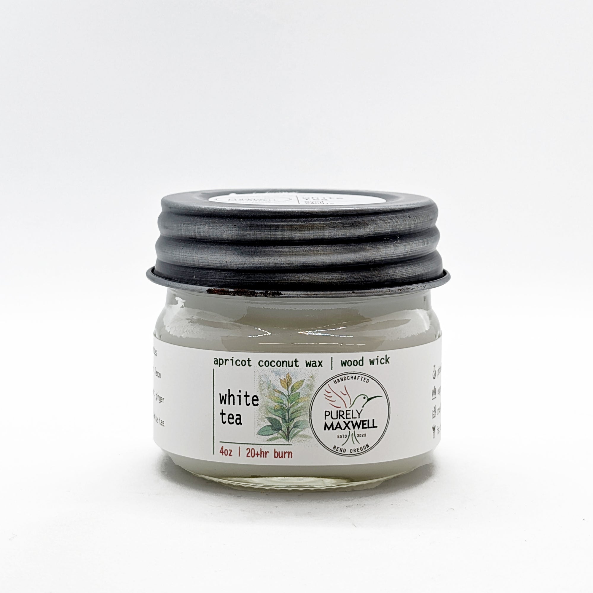 White Tea | Mason Jar Wood Wick Candle