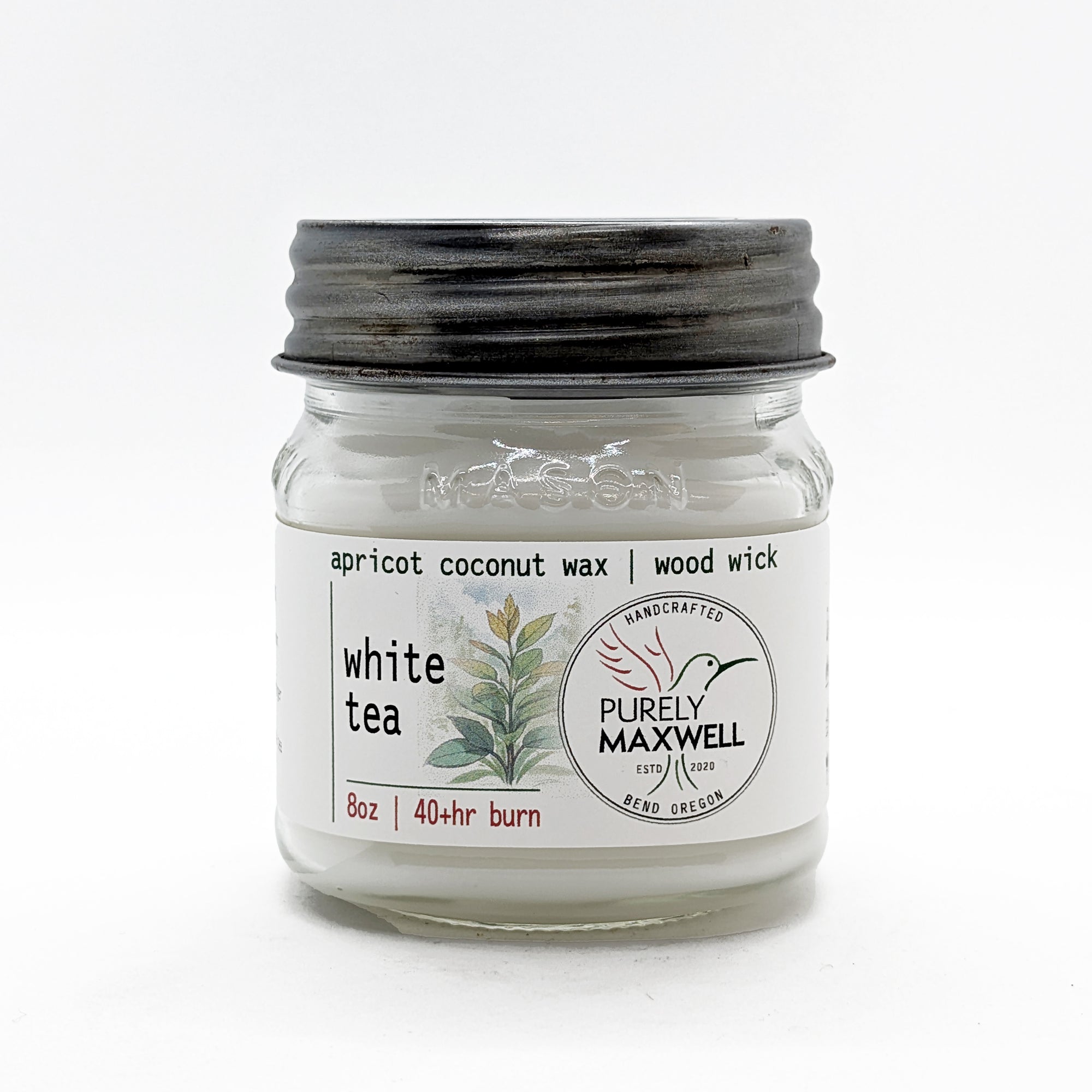 White Tea | Mason Jar Wood Wick Candle