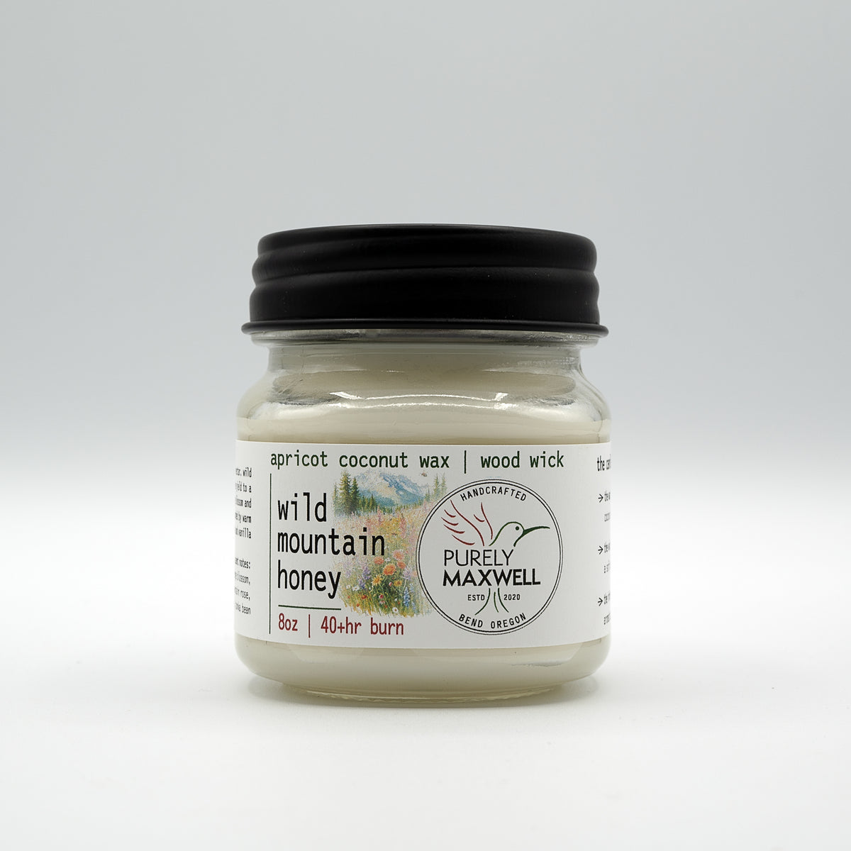 Wild Mountain Honey | Mason Jar Wood Wick Candle