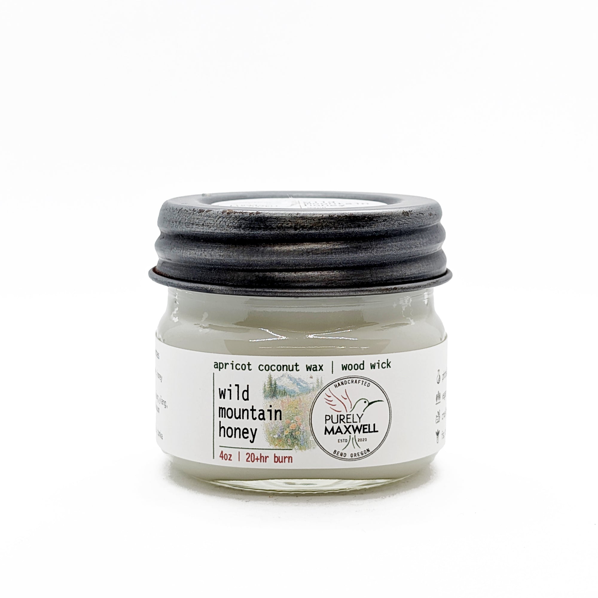 Wild Mountain Honey | Mason Jar Wood Wick Candle
